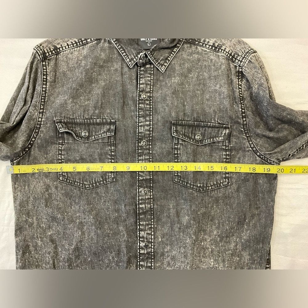 ONLY & SONS ONLY & SONS Medium Faded Black Denim Shirt Size US M / EU 48-50 / 2 - 6 Thumbnail