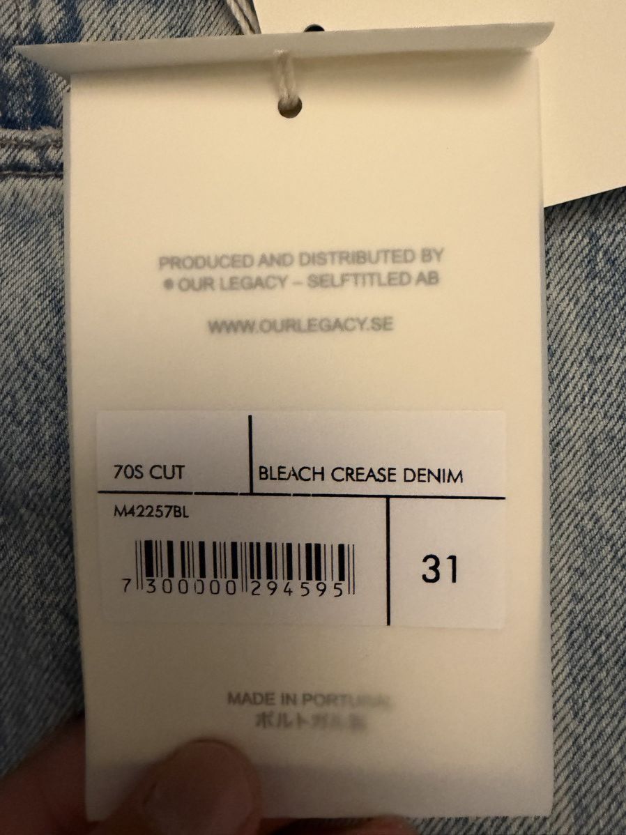 Our Legacy Our Legacy 70s Cut Beach Crease Denim Size US 31 - 3 Thumbnail