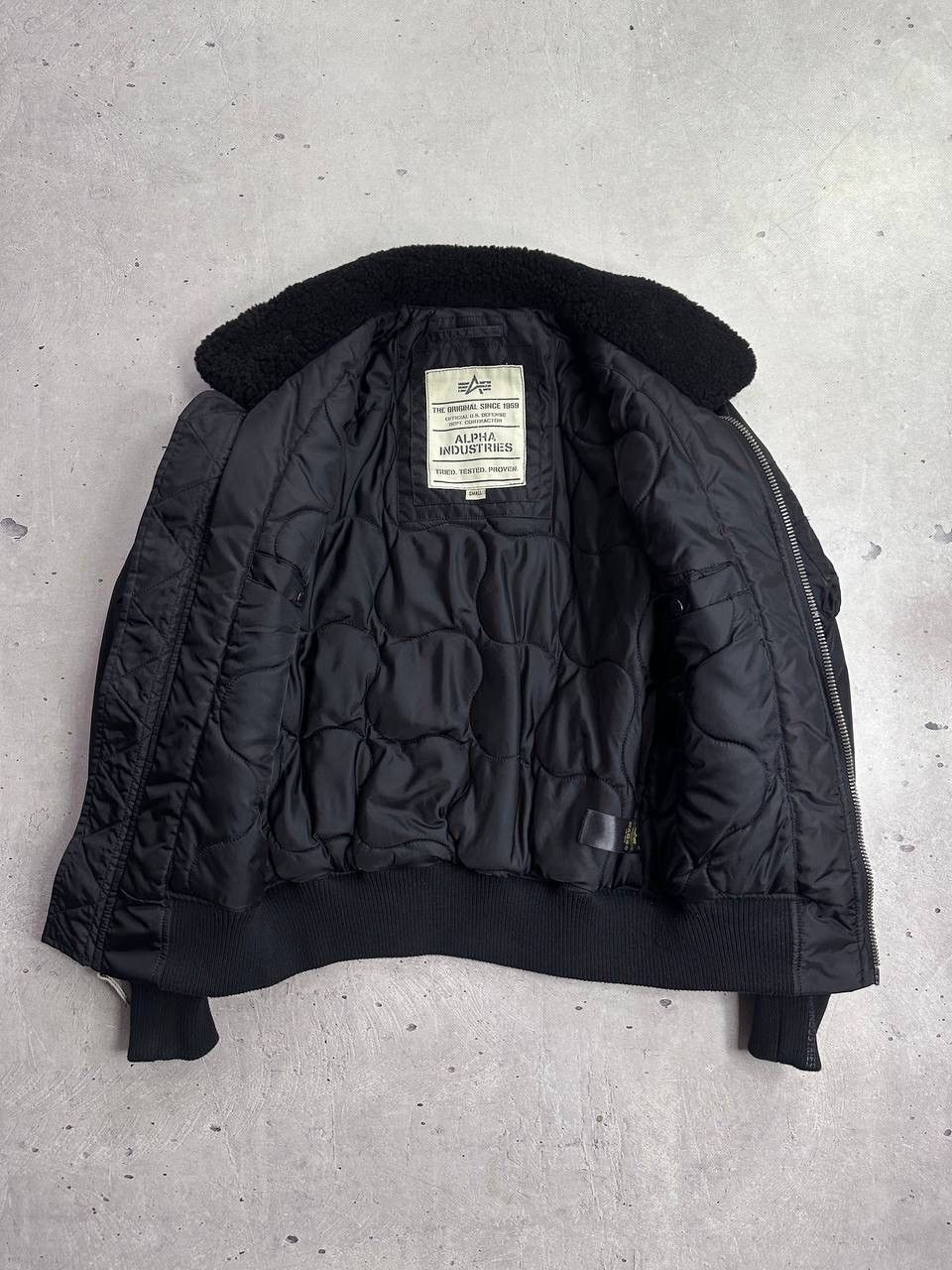 Alpha Industries Alpha Industries Injector III Black Bomber Jacket Shearling Size US S / EU 44-46 / 1 - 11 Thumbnail