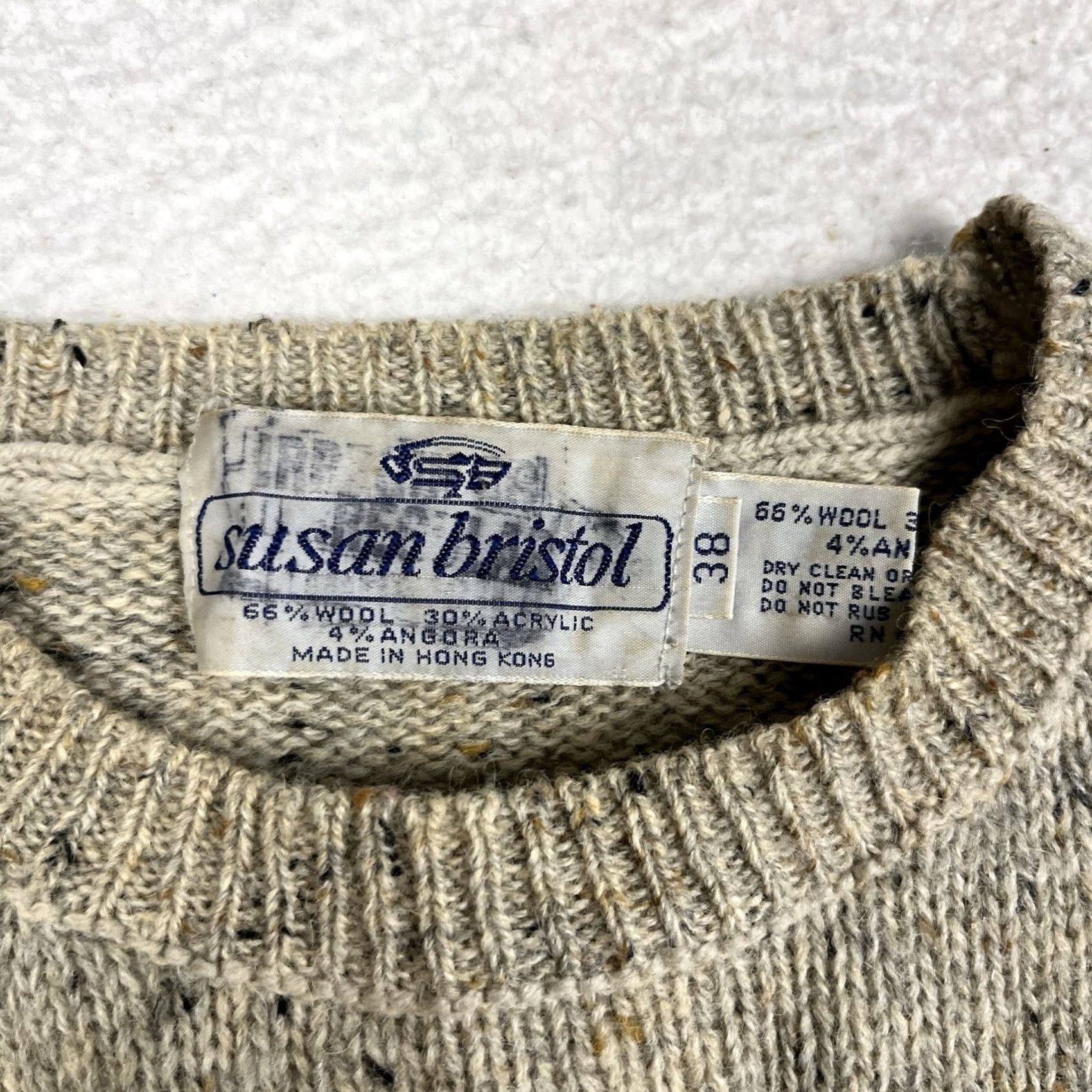 Vintage Vintage Susan Bristol Sweater Women - Size Medium - 38 - Penguins Wool Angora - Tight Knit Size M / US 6-8 / IT 42-44 - 3 Thumbnail