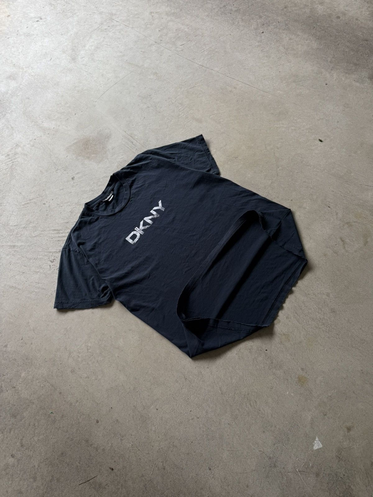 DKNY Y2K Vintage DNKY Black Faded New York Logo Print Shirt Size US M / EU 48-50 / 2 - 4 Thumbnail
