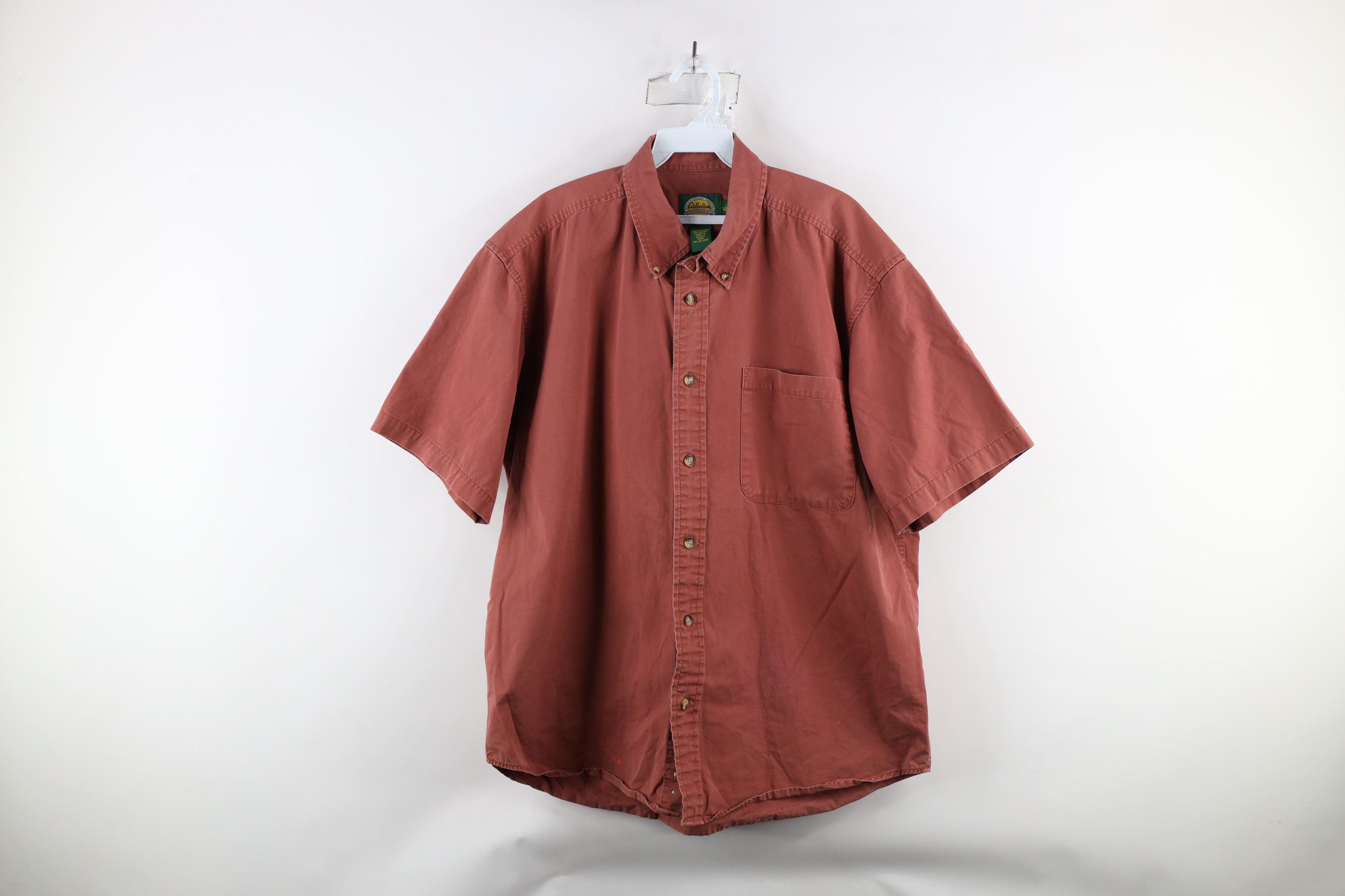 Cabelas × Vintage Vintage Cabelas Short Sleeve Collared Bush Button Shirt Size US L / EU 52-54 / 3 - 1 Thumbnail