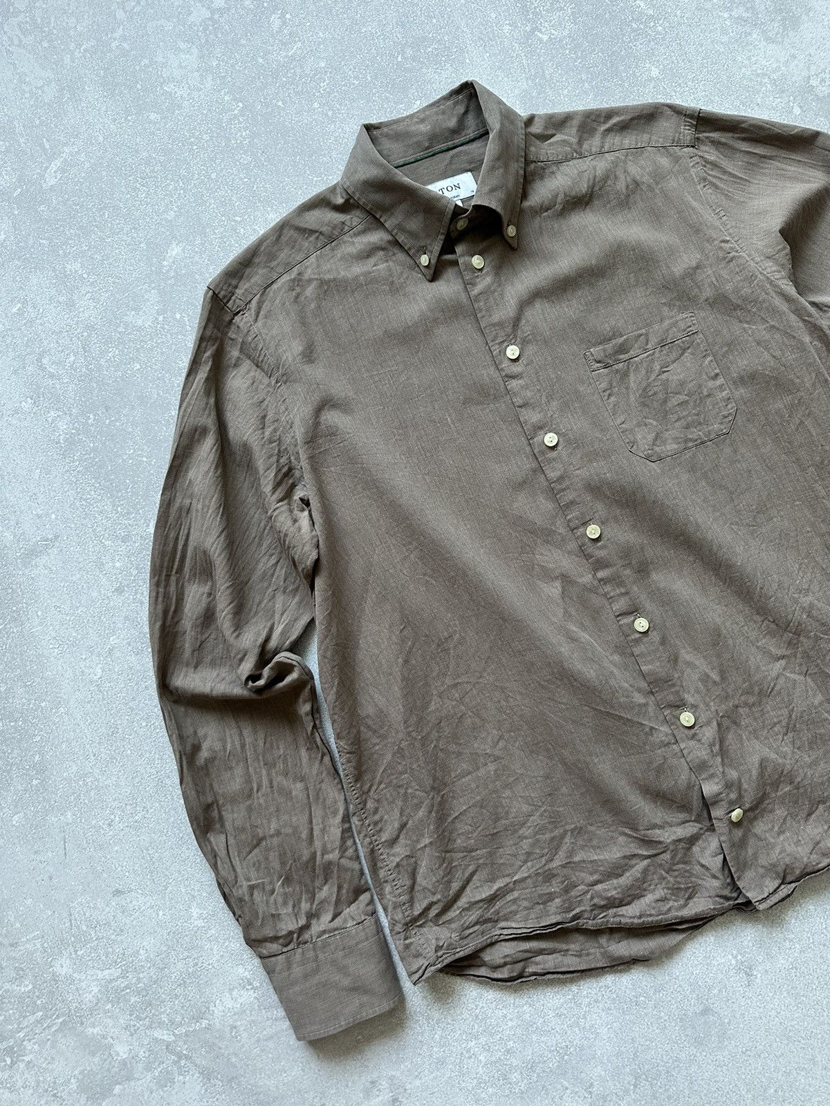 Eton shirts for men Eton size L beige long sleeve Size US L / EU 52-54 / 3 - 2 Thumbnail
