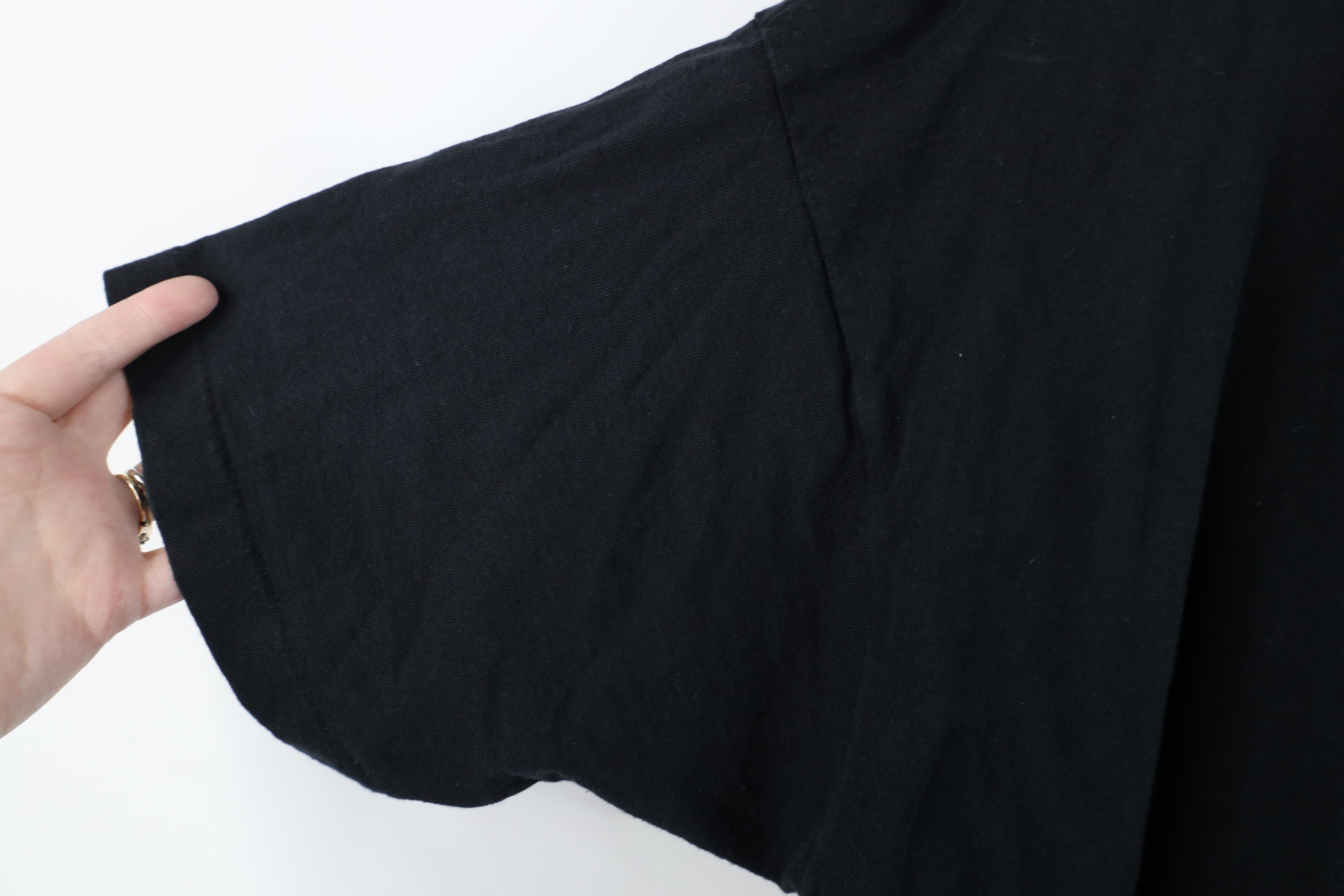 Vintage Vintage 90s Streetwear Blank Heavy Cotton T-Shirt Black USA Size US XXL / EU 58 / 5 - 6 Thumbnail