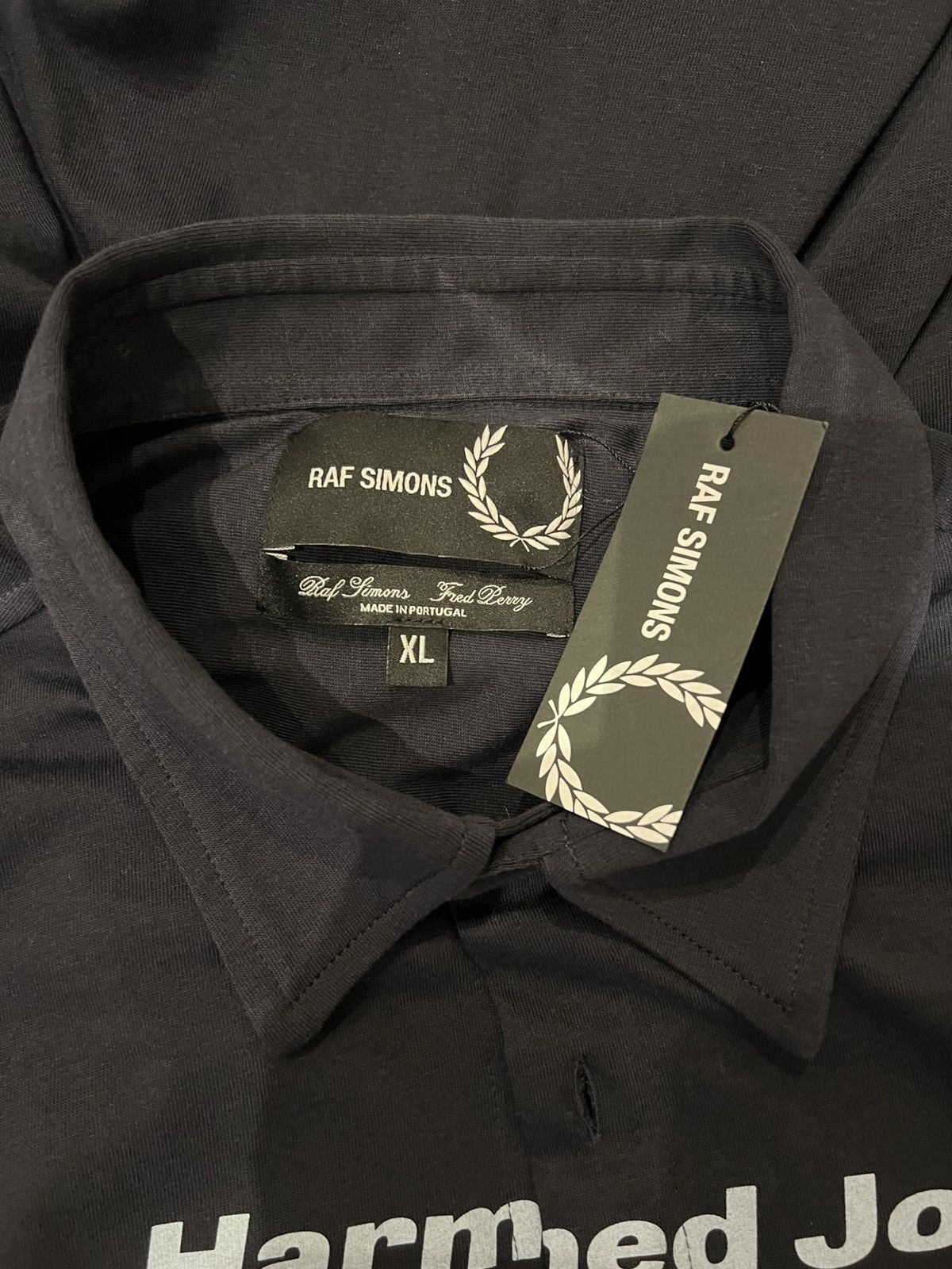 Raf Simons FRED PERRY Raf Simons Printed Jersey Navy XL long sleeve Size US XL / EU 56 / 4 - 8 Thumbnail