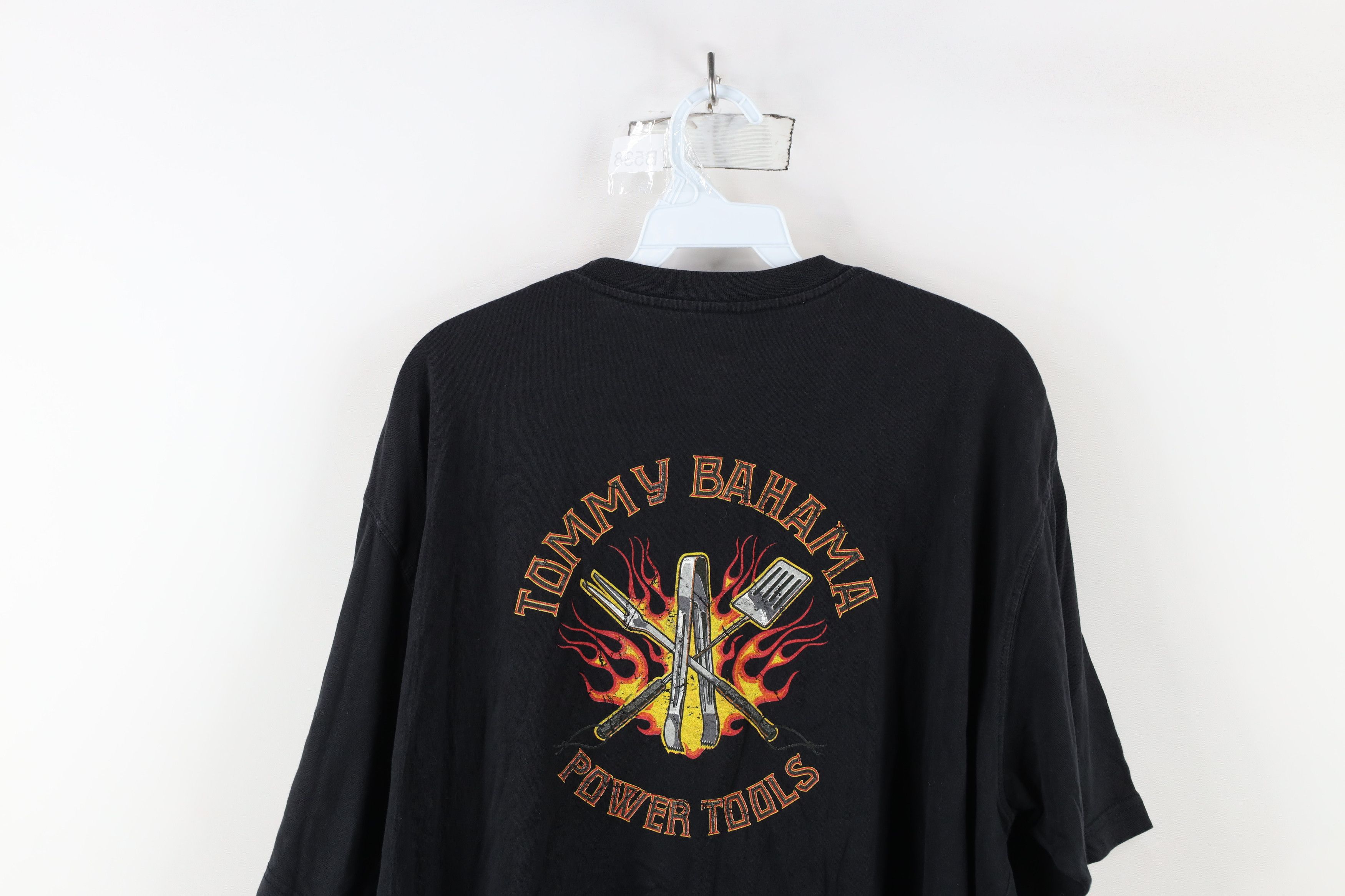 Tommy Bahama × Vintage Vintage Tommy Bahama Relax Fire Flames Grilling T-Shirt Size US L / EU 52-54 / 3 - 13 Thumbnail
