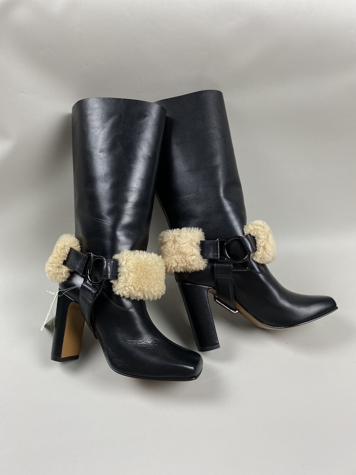 Off-White New! Off-White For Riding ladies Leather Boots Shoes Size 37 Size US 7 / IT 37 - 9 Thumbnail