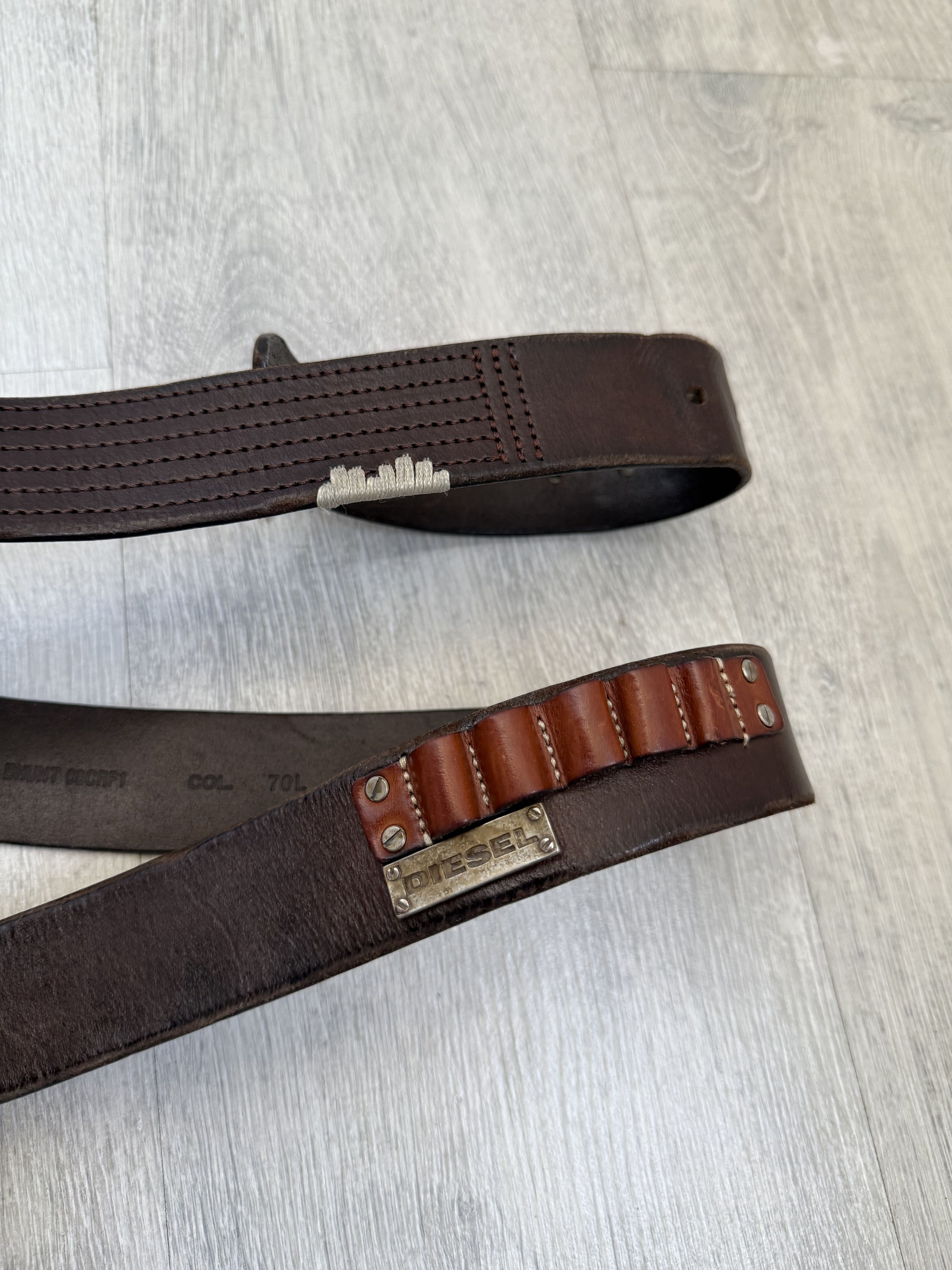 Diesel RARE Vintage Diesel cartridge loops cowboy leather belt Size ONE SIZE - 2 Thumbnail