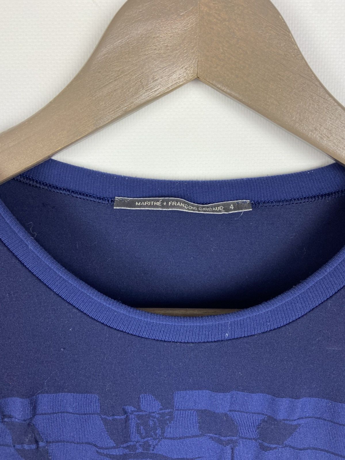 Designer × Marithe + Francois Girbaud Marithe Francois Girbaud Blue Skinny Top T-Shirt Womens Size S / US 4 / IT 40 - 3 Thumbnail