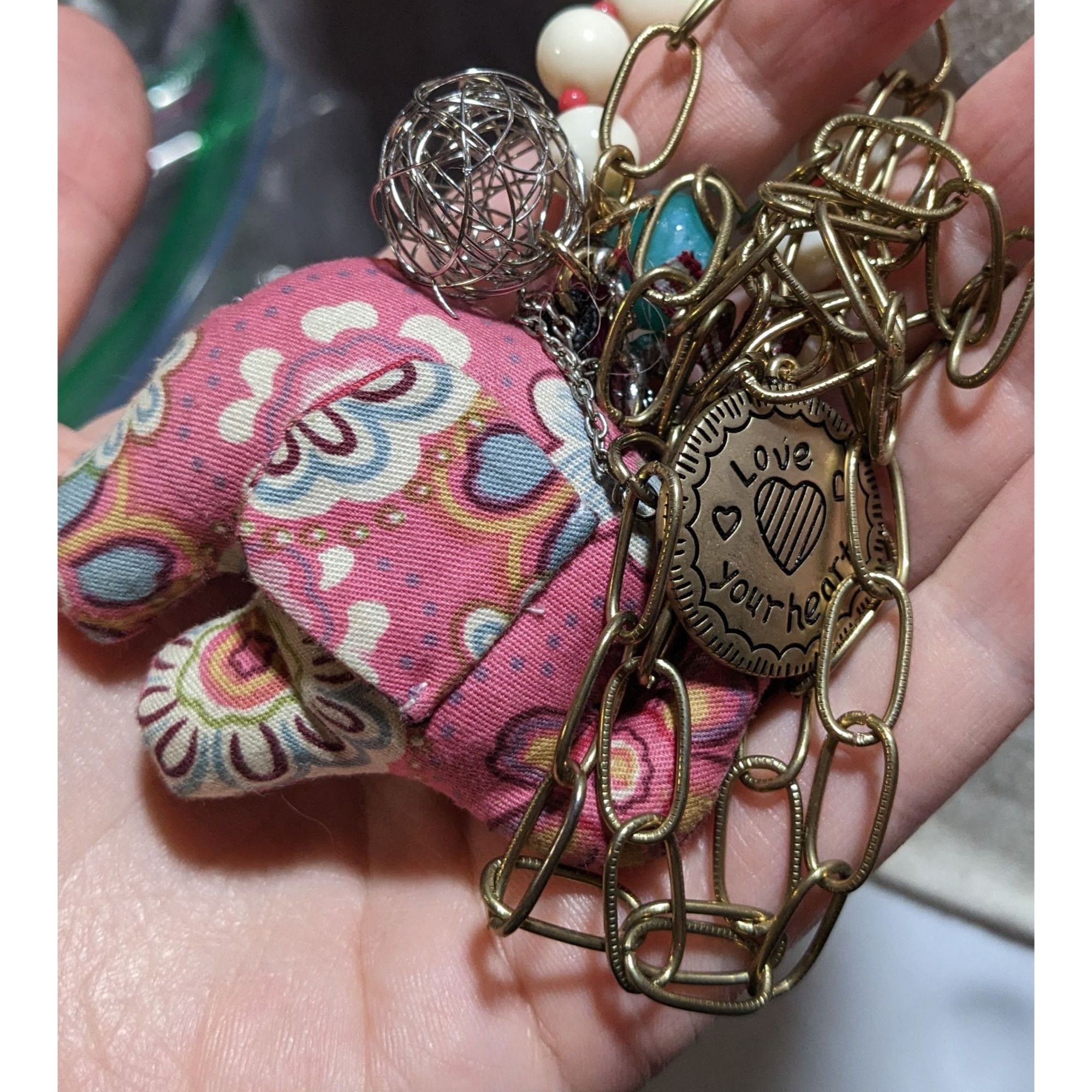 Other Cottagecore Pink Plush Elephant Necklace Size ONE SIZE - 20 Thumbnail