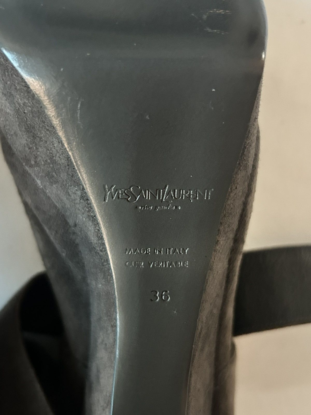 Yves Saint Laurent FW2009 Lady Gaga Imperiale suede platform wedge heels Size US 6 / IT 36 - 8 Thumbnail