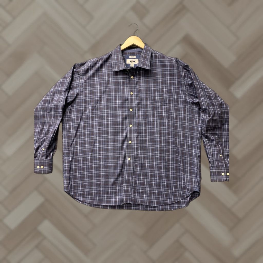 Joseph Abboud VINTAGE Joseph Abboud Men's Dress Shirt XXL Non-Iron Plaid Cotton Classic Shirt Size 48R - 1 Thumbnail