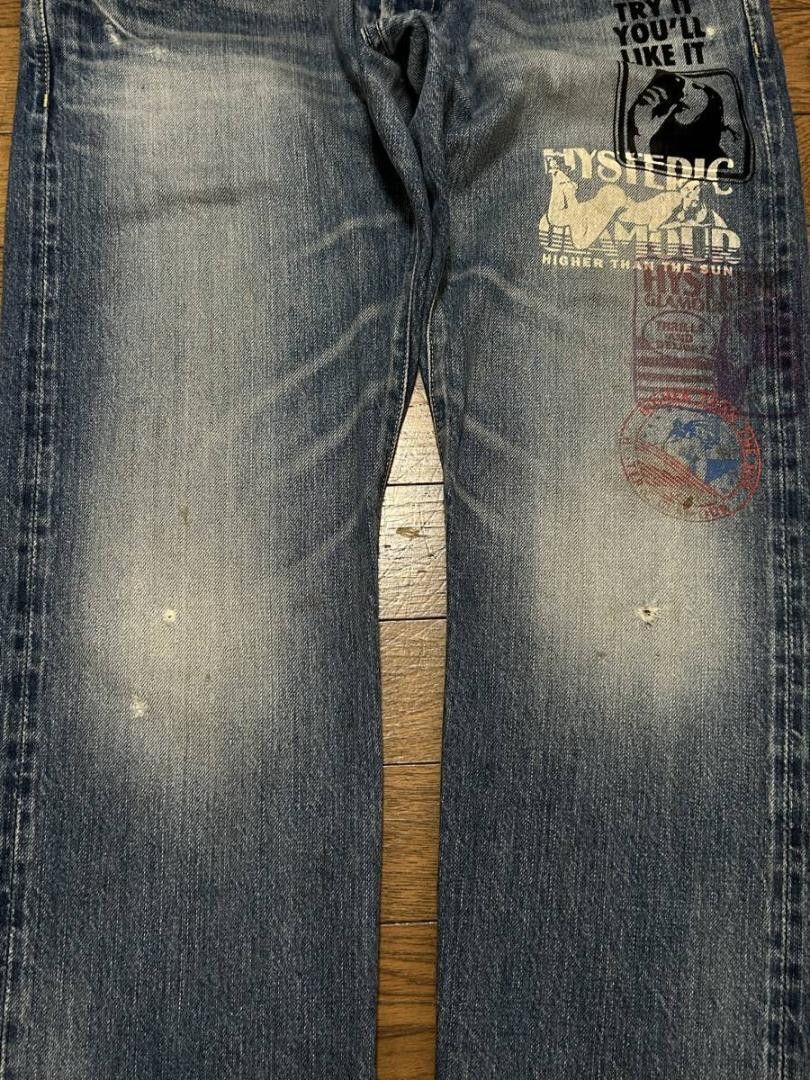 Hysteric Glamour HYSTERIC GLAMOUR GIRL PRINT STUDDED SELVEDGE DENIM Size US 32 / EU 48 - 6 Thumbnail