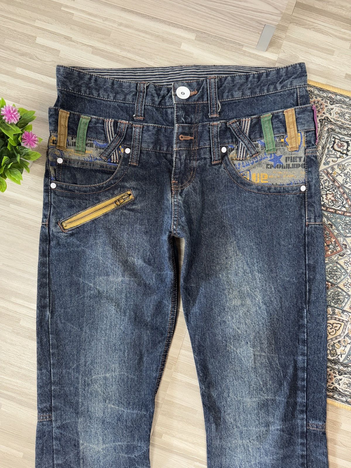If Six Was Nine × Japanese Brand × Vintage Vintage 90s Double Focus Zipper Style Blue Jean Size US 32 / EU 48 - 2 Thumbnail