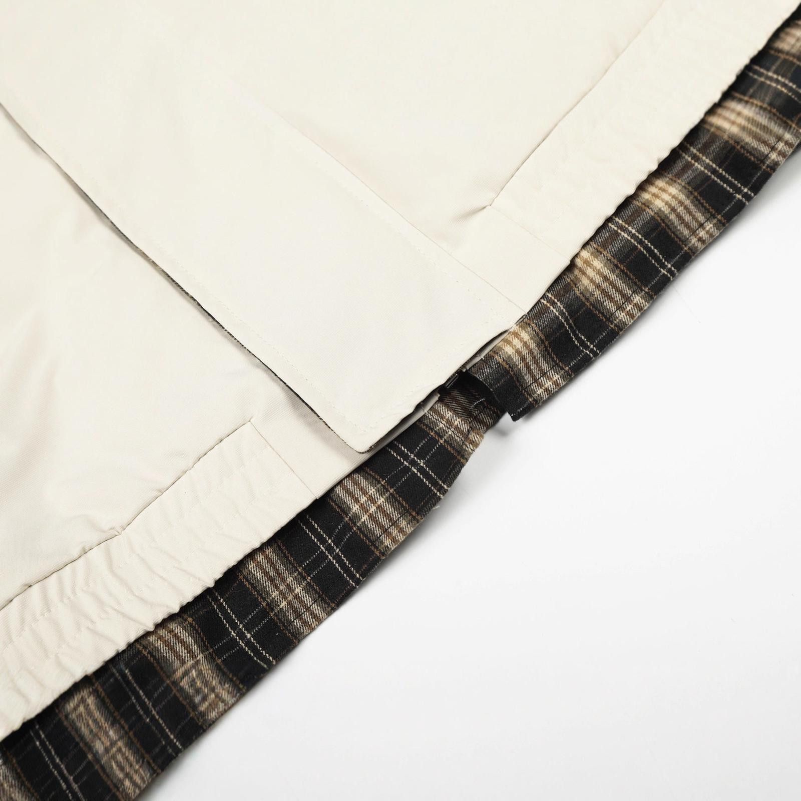 Vintage Cream Plaid Trim Quilted Lined Bomber Jacket Size US M / EU 48-50 / 2 - 3 Thumbnail