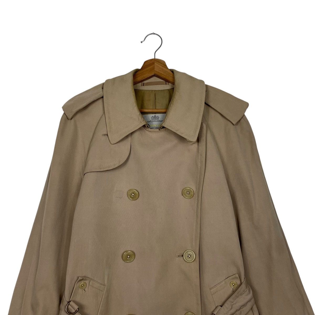 Aquascutum Vtg Aquascutum Double Breasted Showerproof Trenchcoat Size M / US 6-8 / IT 42-44 - 2 Thumbnail