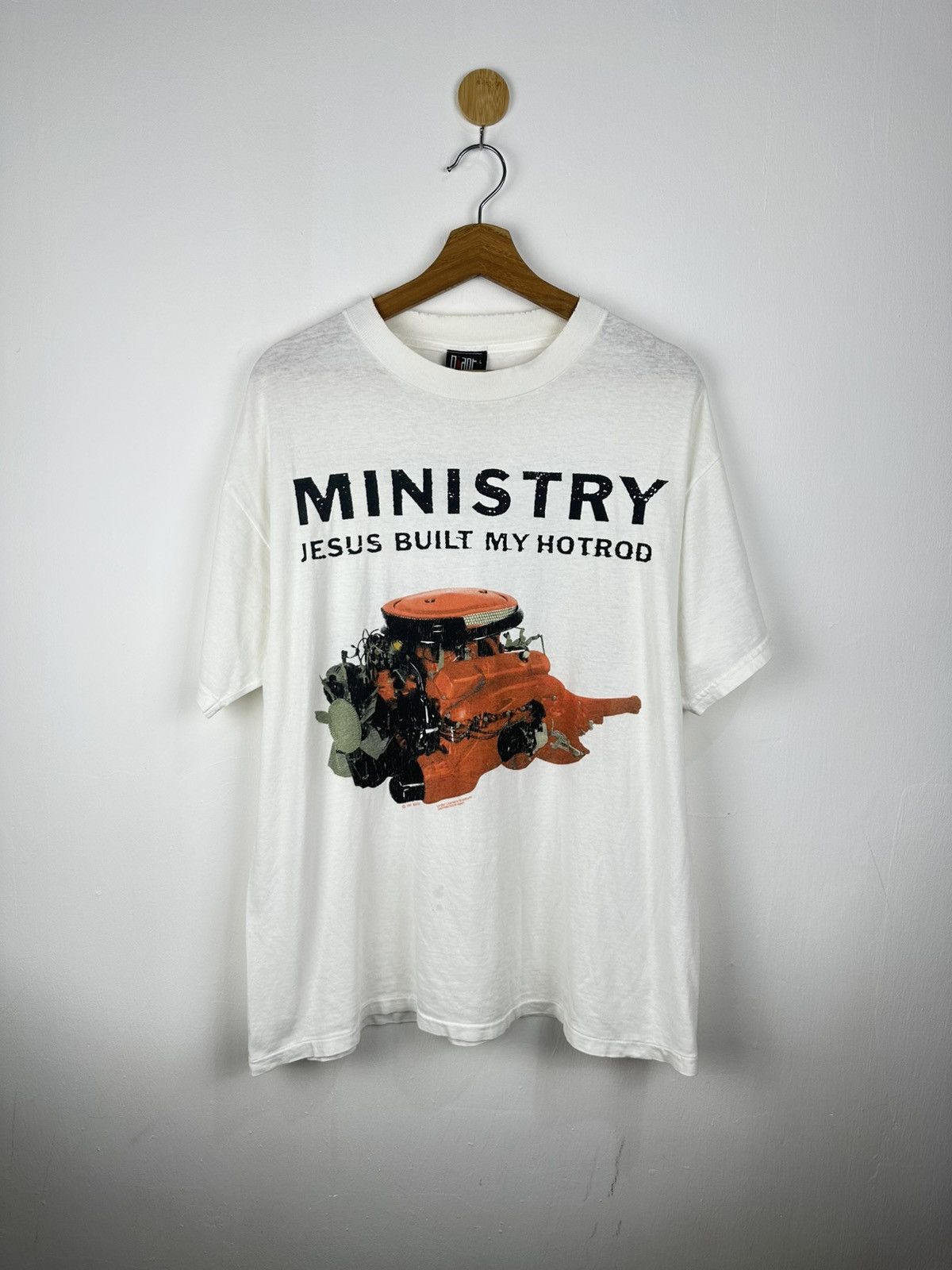 Band Tees × Giant × Vintage Vintage 90s Ministry Jesus Built My 