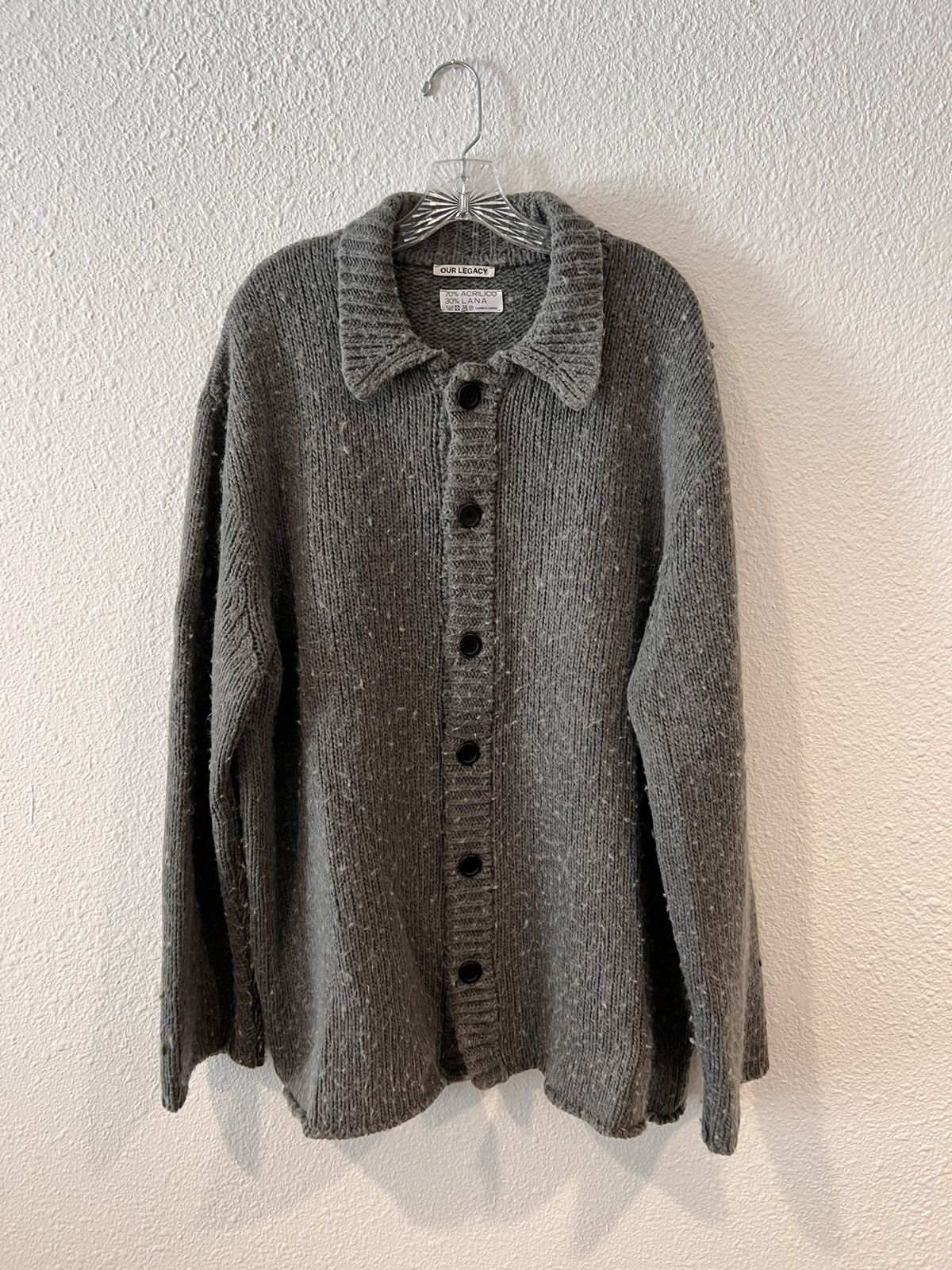 image of Our Legacy Big Cardigan Size 52 in Grey, Men's