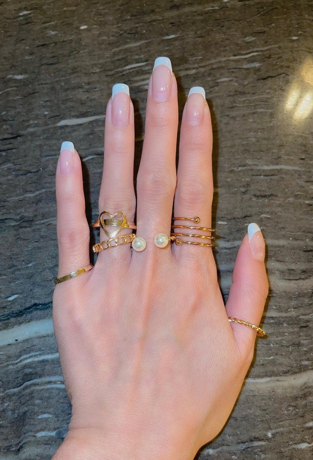 Other Charming Ring Stack Set of 6 Rings Size ONE SIZE - 1 Thumbnail