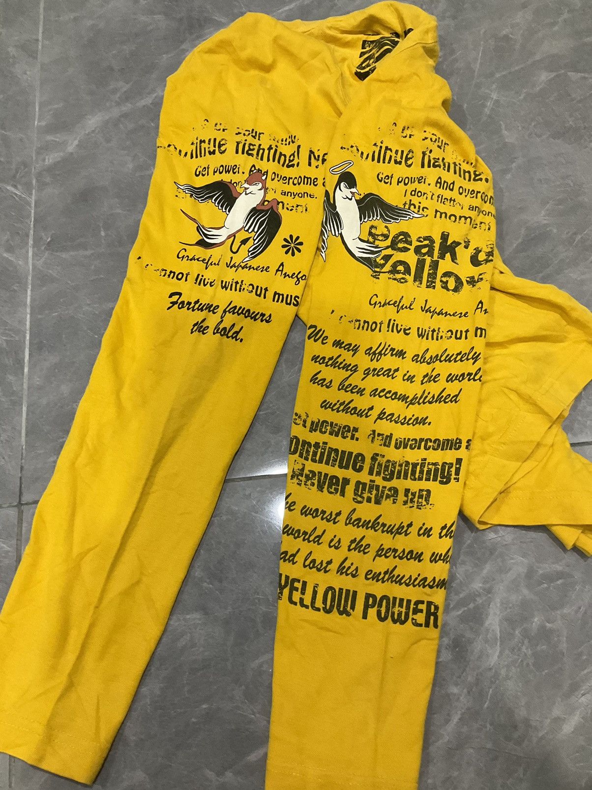 Japanese Brand × Vintage Peak’D Yellow BackHit Long Sleeve Size US S / EU 44-46 / 1 - 2 Thumbnail
