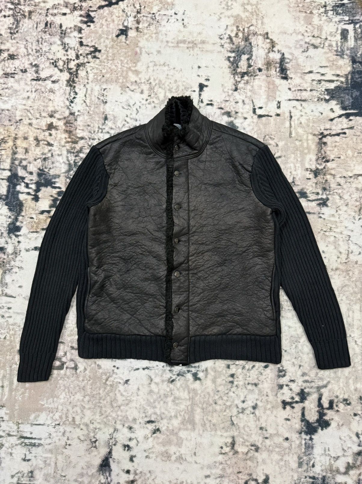 Armani Exchange Armani Exchange Black faux fur knit Jacket Size US L / EU 52-54 / 3 - 3 Thumbnail