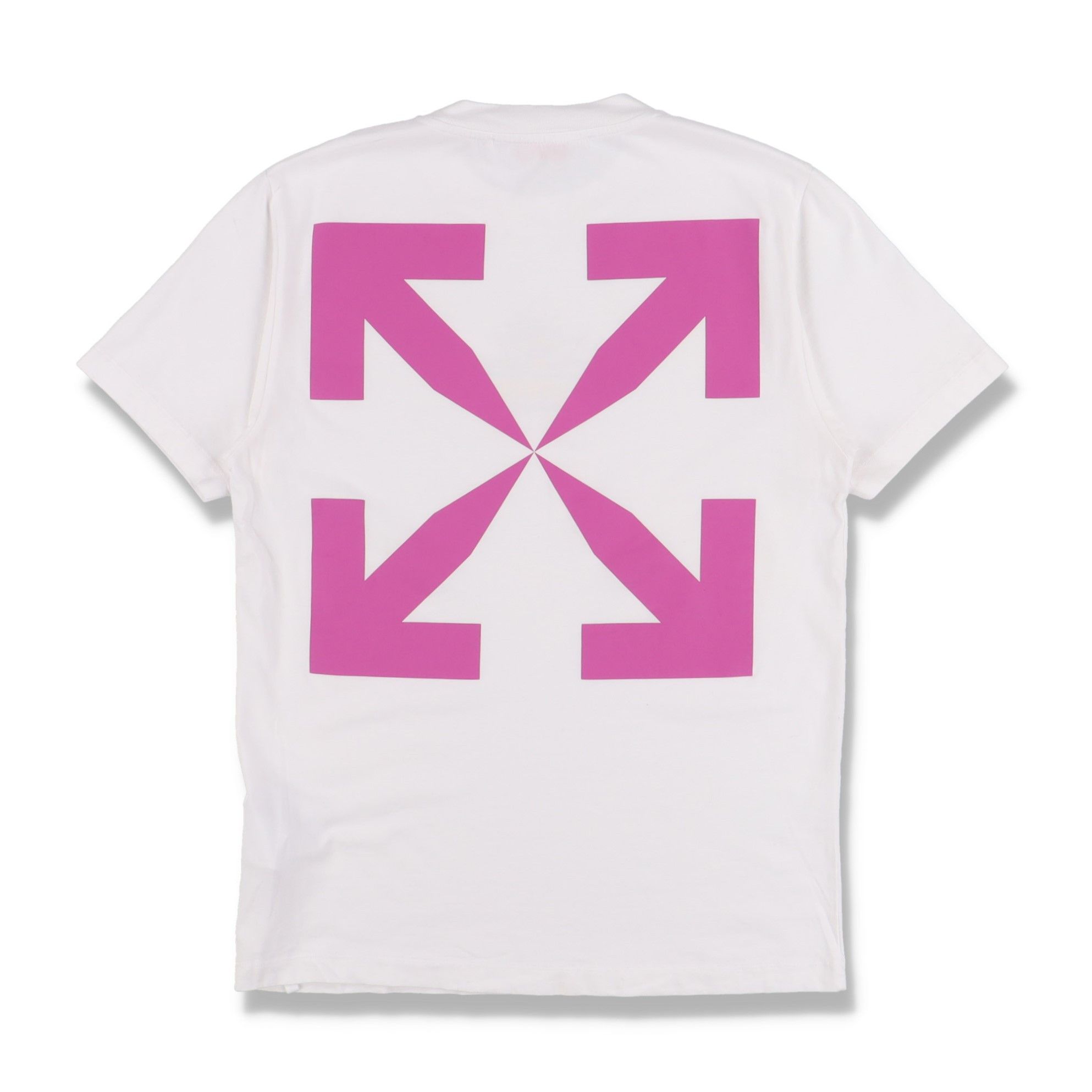Off-White White and Fuchsia 90's DJ Arrows T-Shirt Size US L / EU 52-54 / 3 - 1 Thumbnail