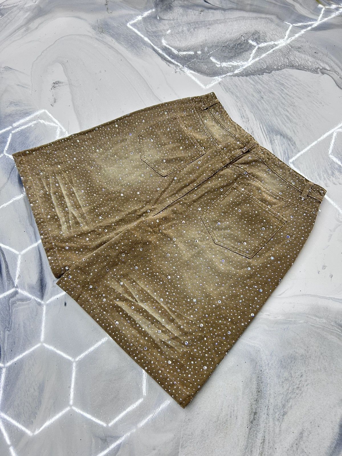 Vale Vale Tan Sandstorm Crystal Jean Shorts Size 36 Size US 36 / EU 52 - 9 Thumbnail