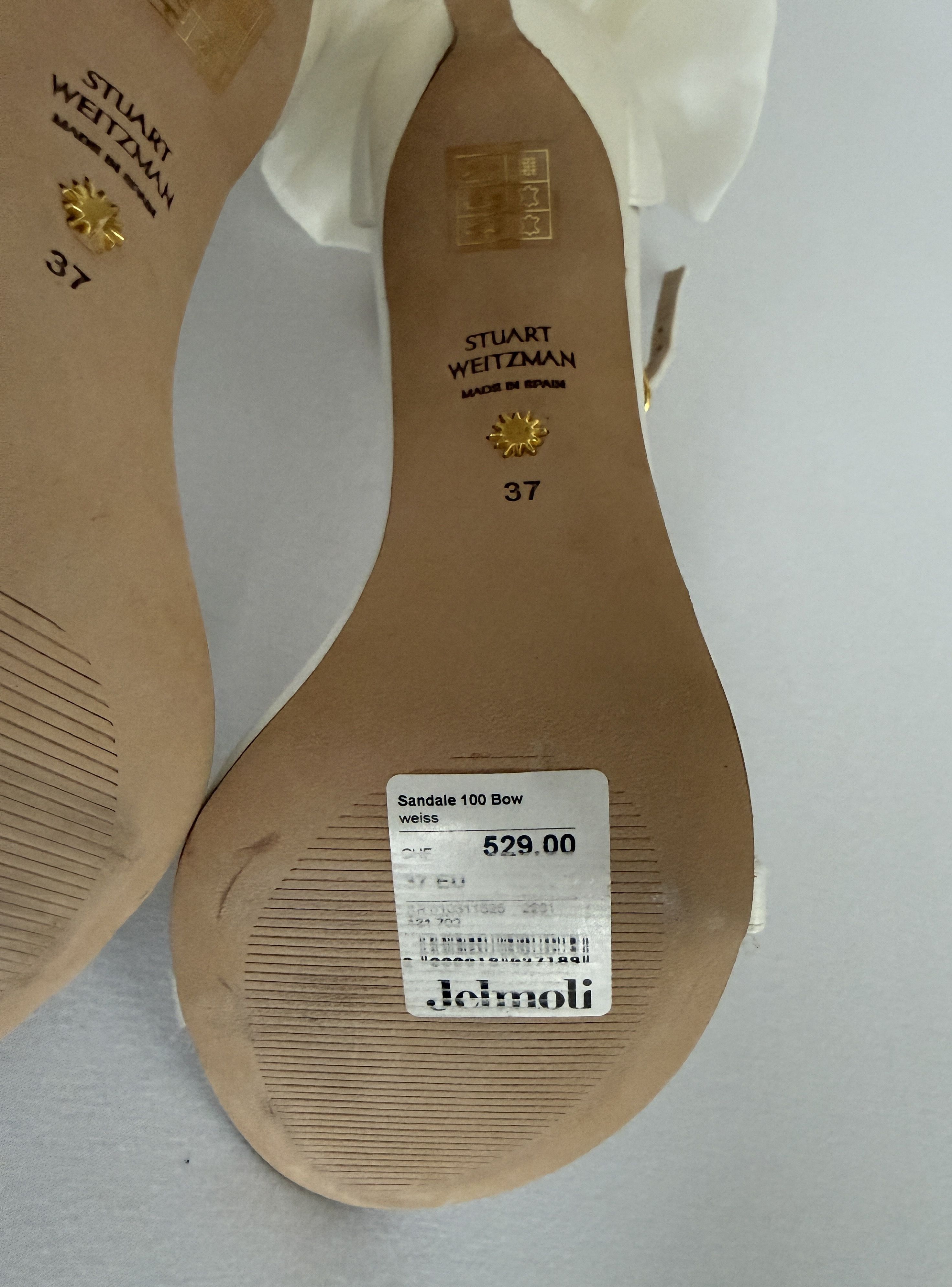 Stuart Weitzman Nudistsong Mesh Bow High Heels Size US 6.5 / IT 36.5 - 11 Thumbnail