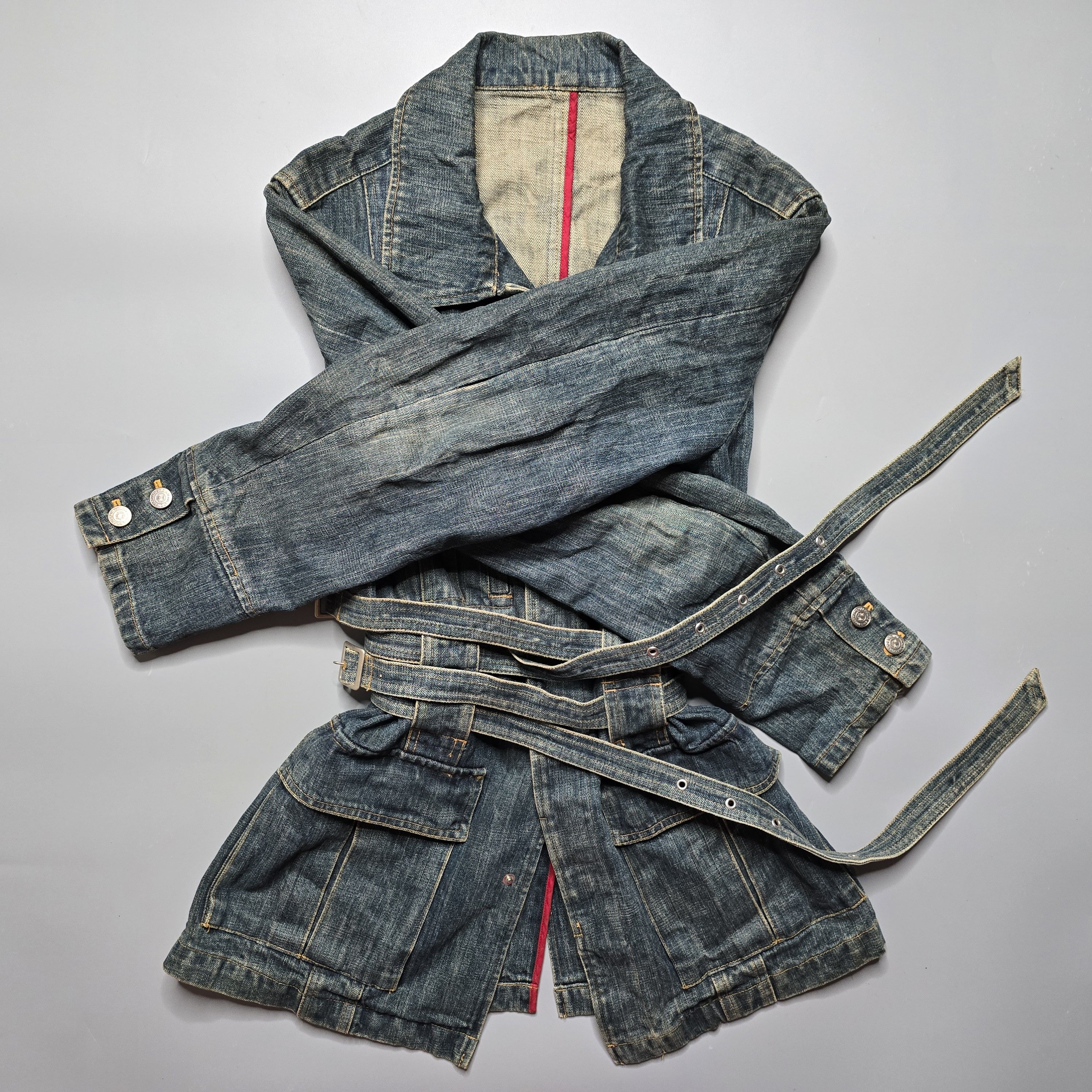image of If Six Was Nine x Tornado Mart - Bondage Mud Washed Denim Jacket in Mudwash, Men's (Size Medium)