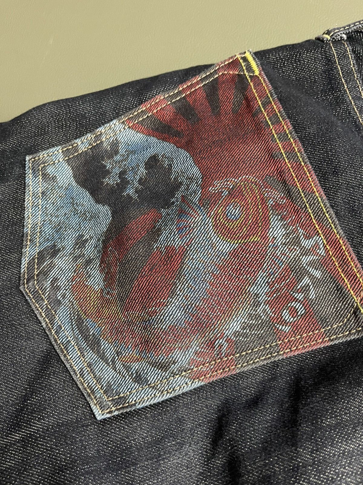 Japanese Brand Sugoi Koi Print Jeans Size US 34 / EU 50 - 3 Thumbnail
