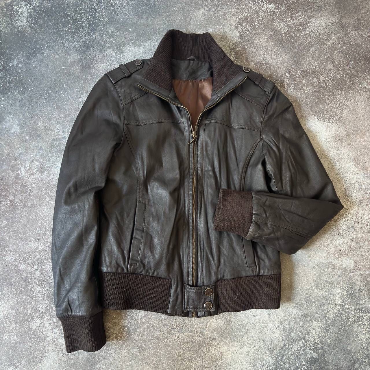 Japanese Brand × Vintage Amazing Vintage Brown Leather Jacket Size L / US 10 / IT 46 - 3 Thumbnail