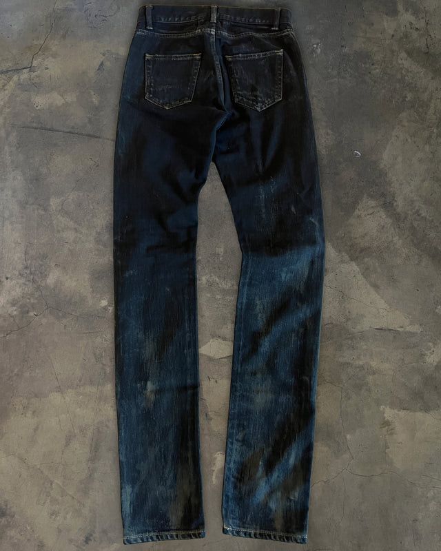 Saint Laurent Paris SAINT LAURENT 2016 OIL STAINED DENIM Size US 26 / EU 42 - 5 Thumbnail