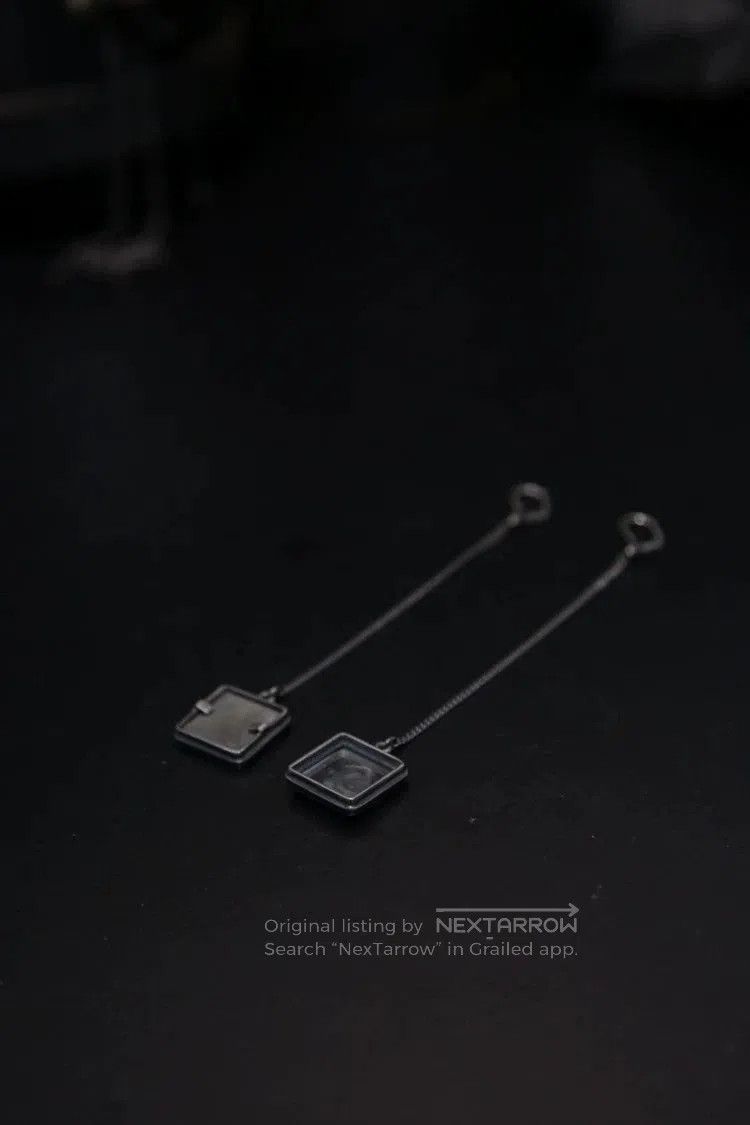Ann Demeulemeester Ann Demeulemeester Silver Square Earrings. Size ONE SIZE - 1 Thumbnail