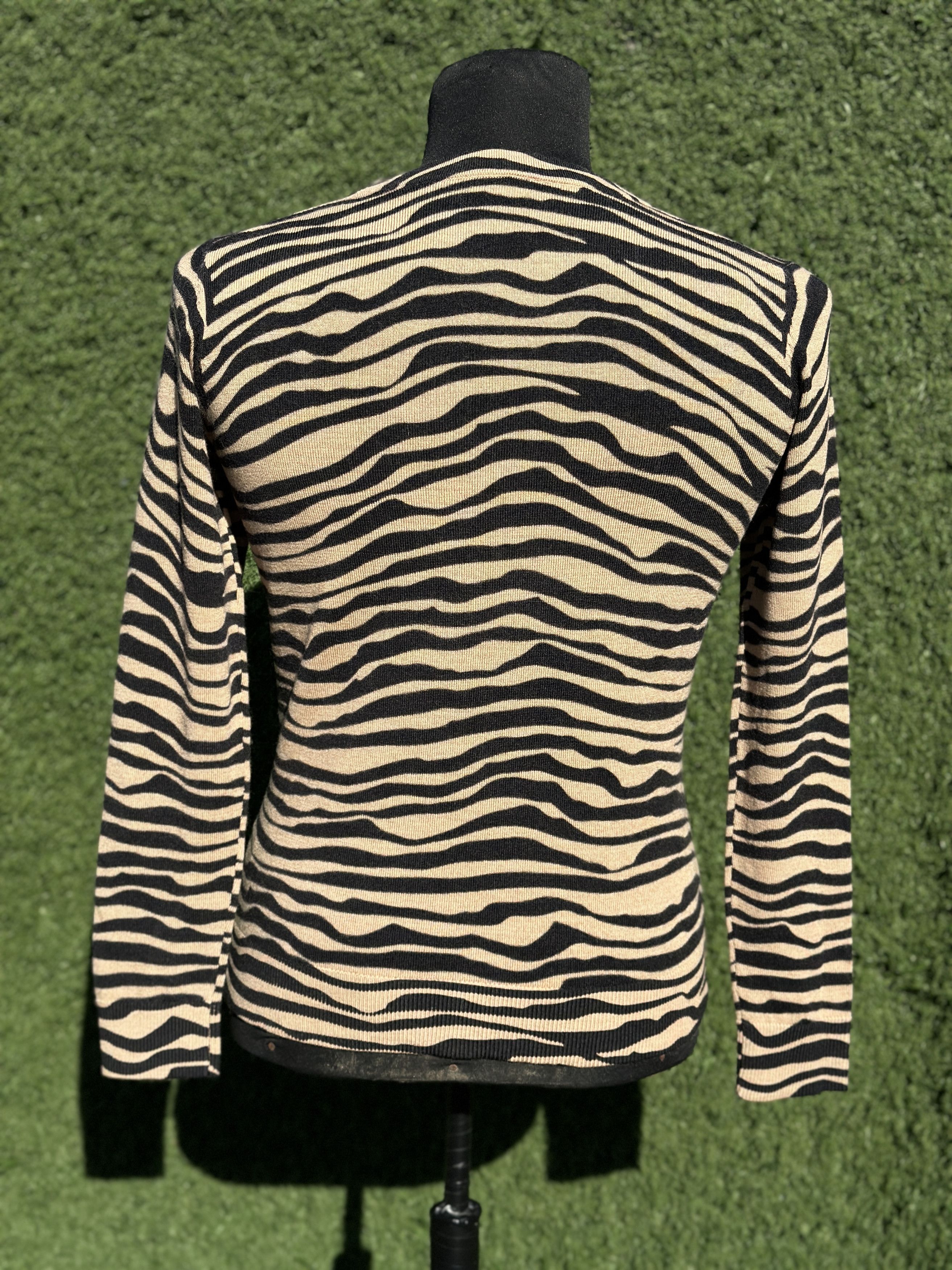 Akris Akris Punto Wool Zebra Knit Sweater Size US 4 EU 36 40 IT Size S / US 4 / IT 40 - 5 Thumbnail