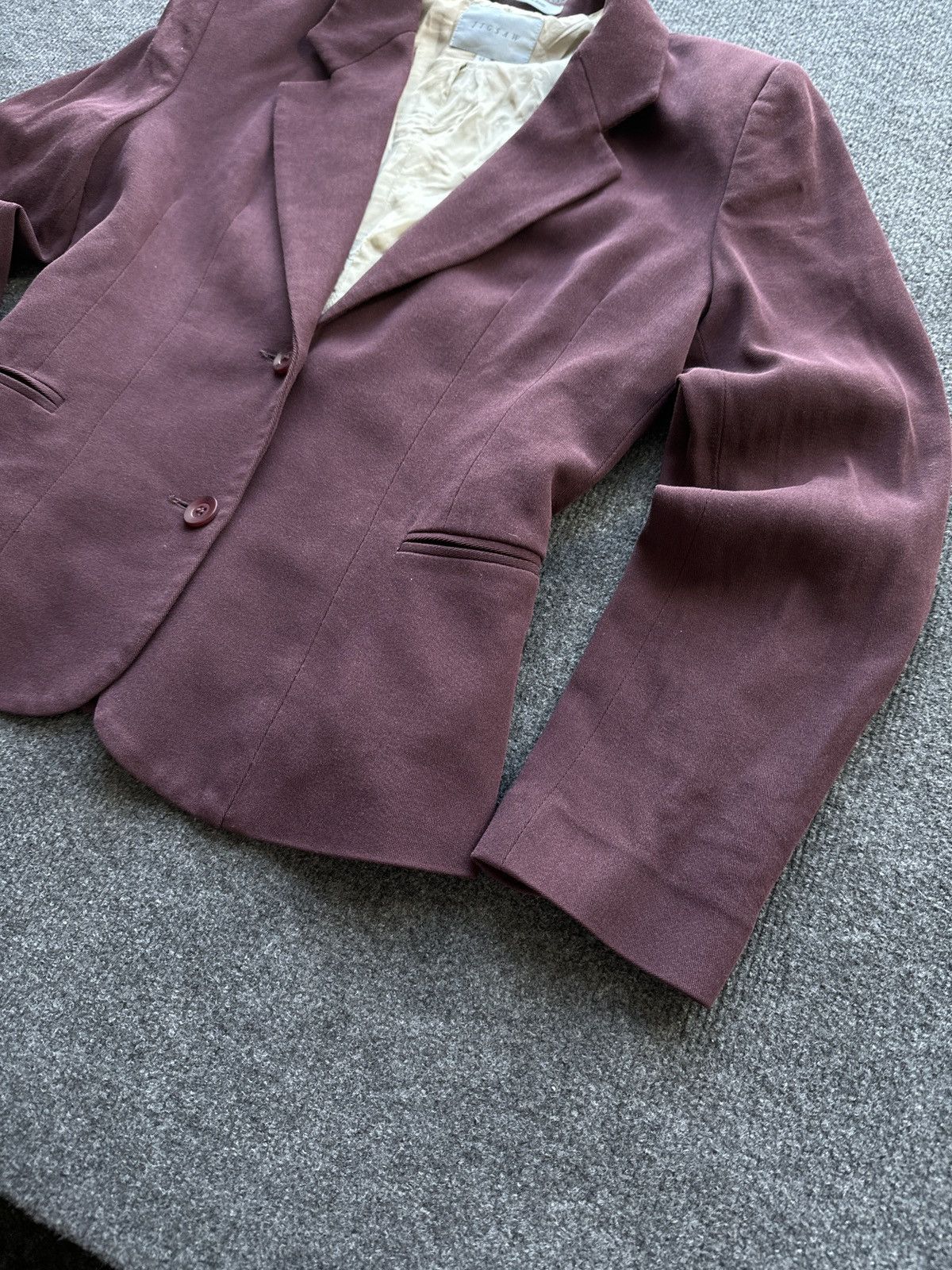 Jigsaw RARE 🚨 JIGSAW WOMEN DARK RED BLAZER JACKET LUXURY Size M / US 6-8 / IT 42-44 - 2 Thumbnail