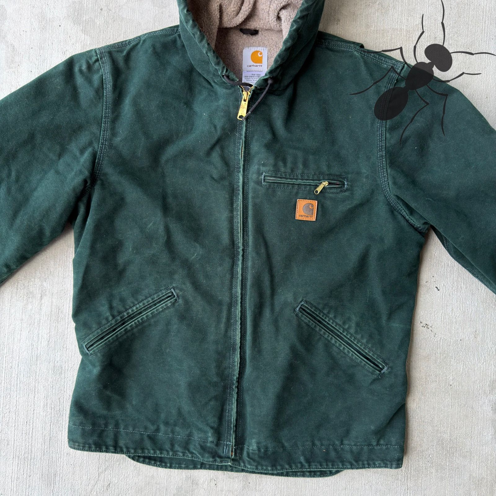 Carhartt × Vintage Carhartt J141 SPC green sierra hooded work wear jacket Size US M / EU 48-50 / 2 - 3 Thumbnail