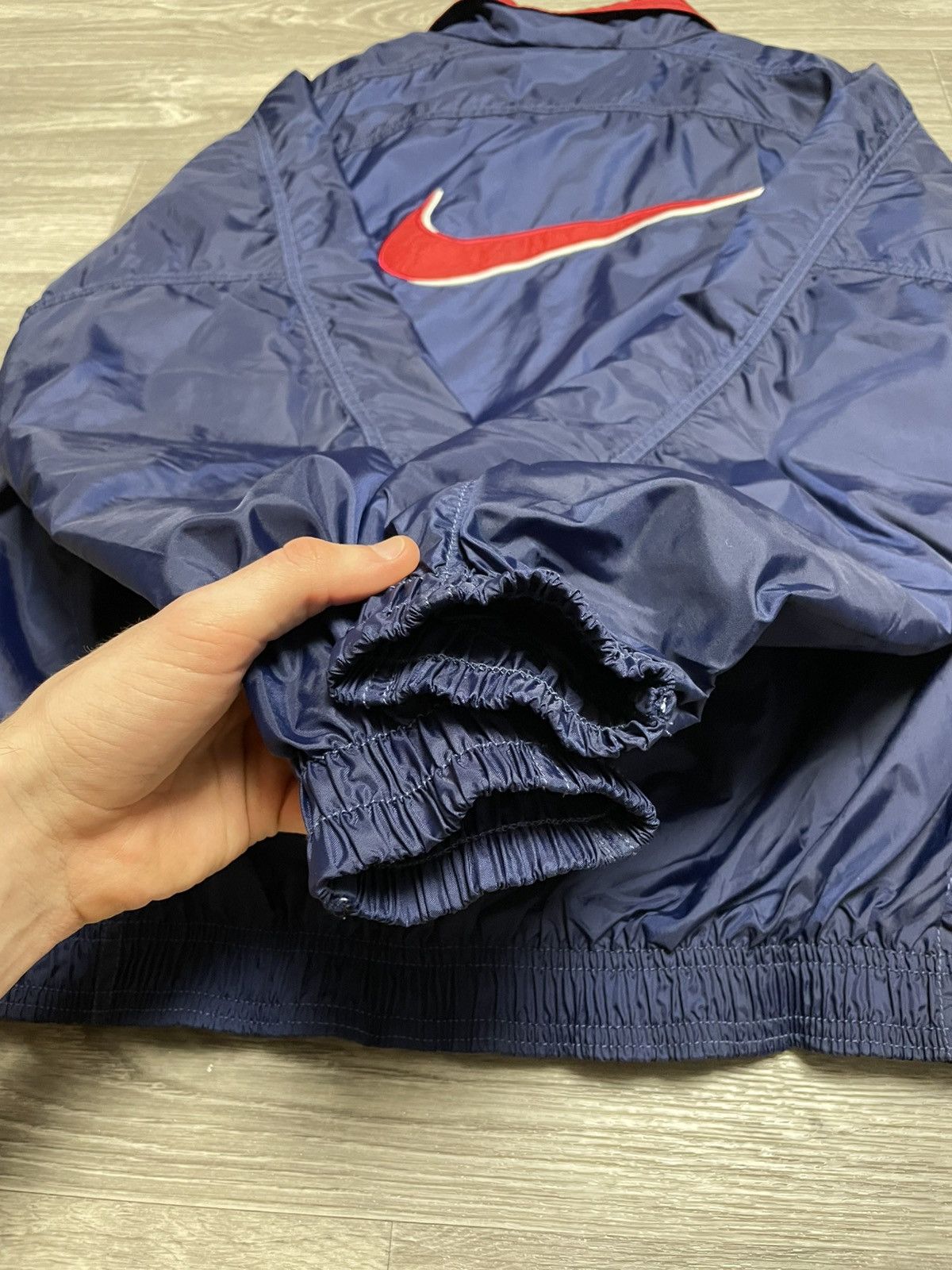 Nike Vintage 90s Nike Big Swoosh Logo Nylon Jacket Size US M / EU 48-50 / 2 - 24 Thumbnail
