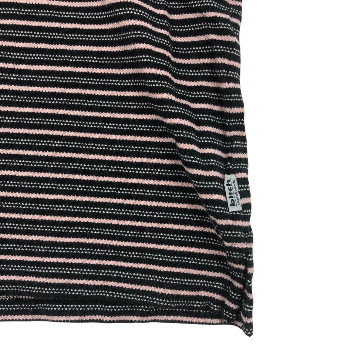 Vintage Vintage 90s BITCH SKATEBOARD STRIPE Usa Skate Polo Shirt Size US M / EU 48-50 / 2 - 5 Thumbnail