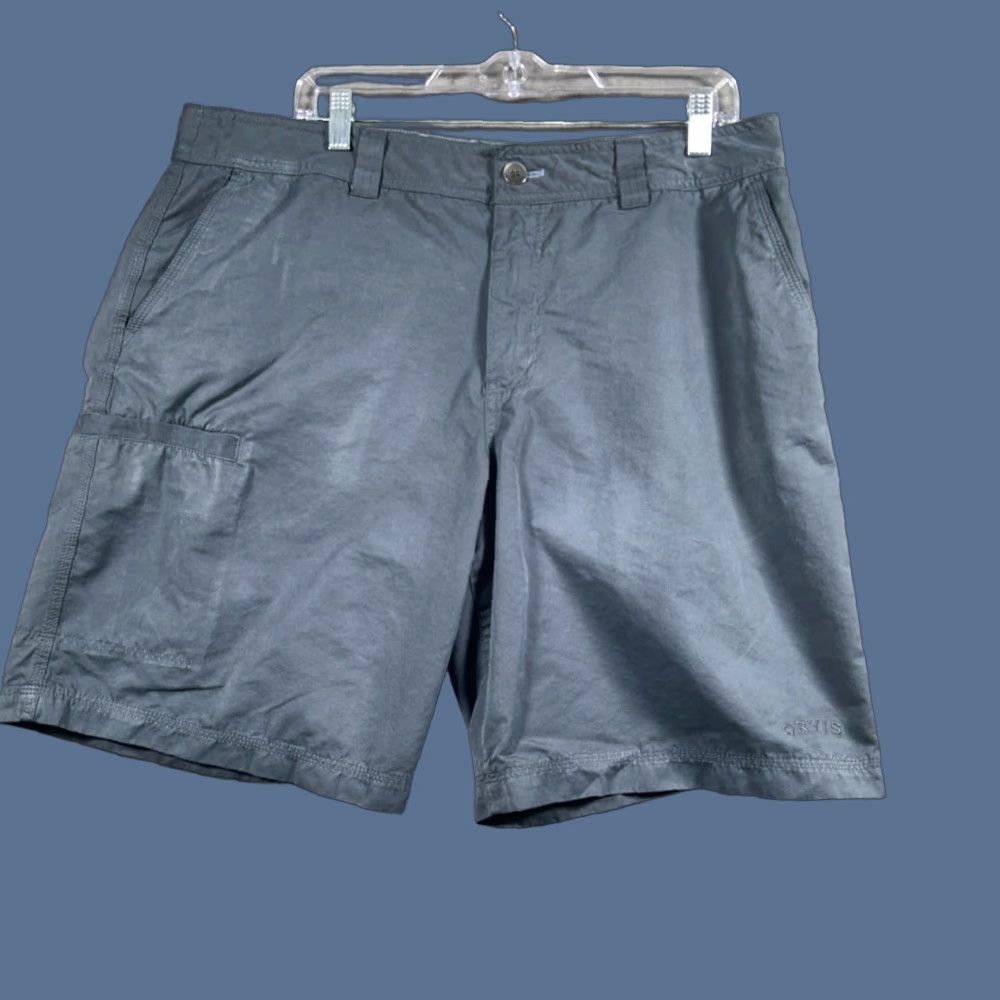 Orvis Orvis Gray Mens Shorts 36 Cargo Pocket Nylon Spandex Regular Inseam 9in Flat Front Casual Travel Outdoor Fisherman Button Closure Crewside? Size US 36 / EU 52 - 1 Thumbnail