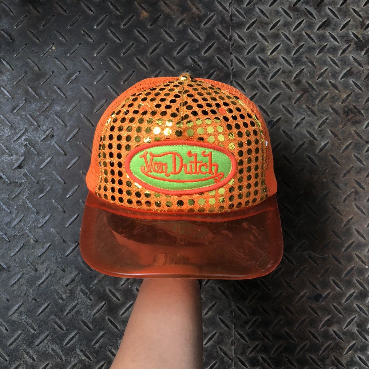 Von Dutch 🚫 SOLD 🚫 Vondutch Y2K UV Protection Visor Trucker Hat Size ONE SIZE - 1 Thumbnail