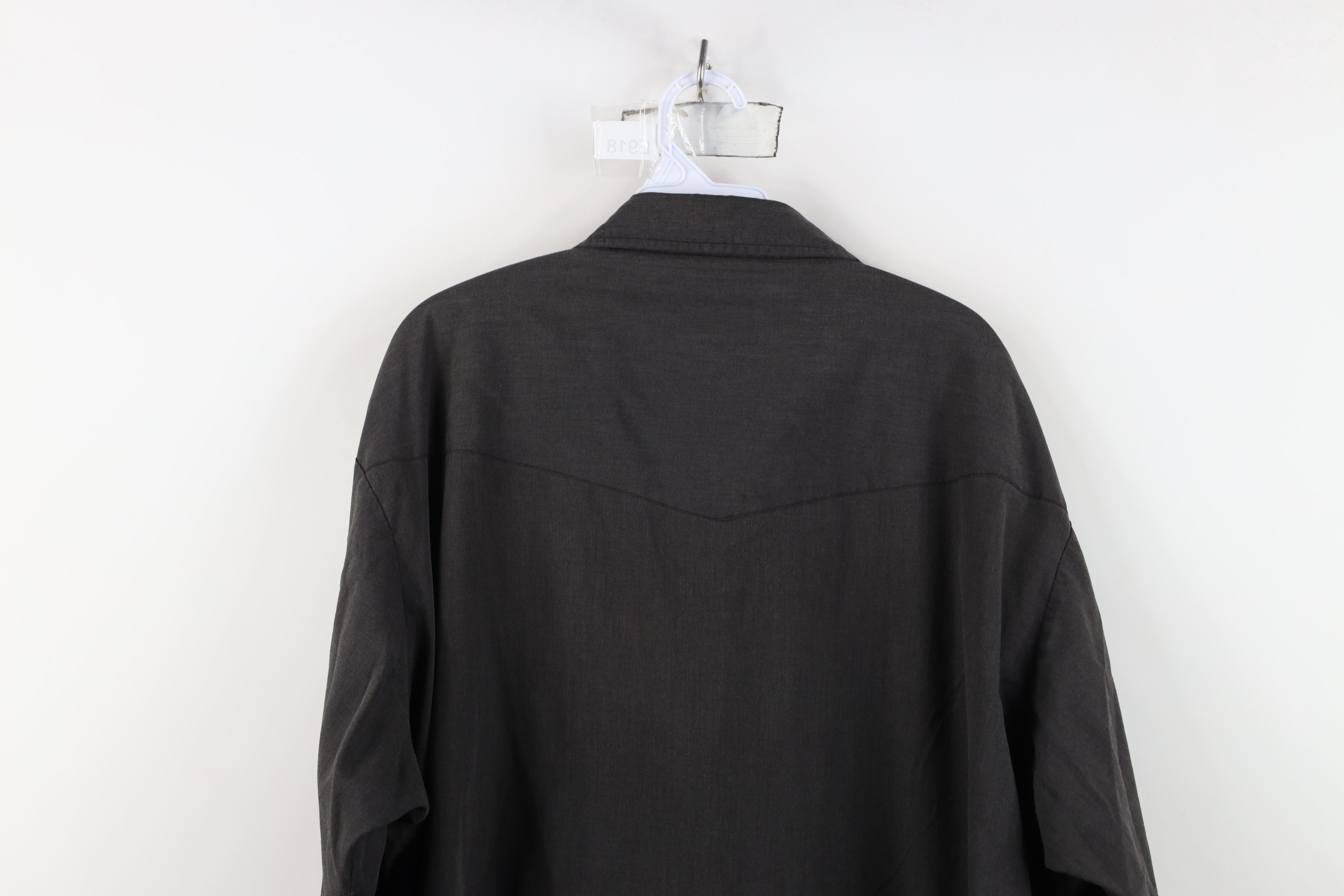 Vintage Vintage 70s Mens Faded Western Rodeo Snap Button Shirt Black Size US XL / EU 56 / 4 - 12 Thumbnail