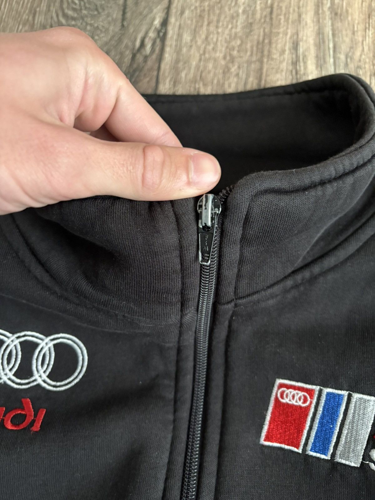 Audi × Vintage Vintage Distressed Audi Racing Zip Up Sweatshirt Zipper Size US S / EU 44-46 / 1 - 6 Thumbnail