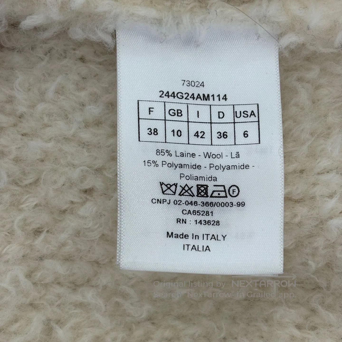 Dior Dior size38 Vest with a collar, small bee embroidery, lamb Size M / US 6-8 / IT 42-44 - 5 Thumbnail