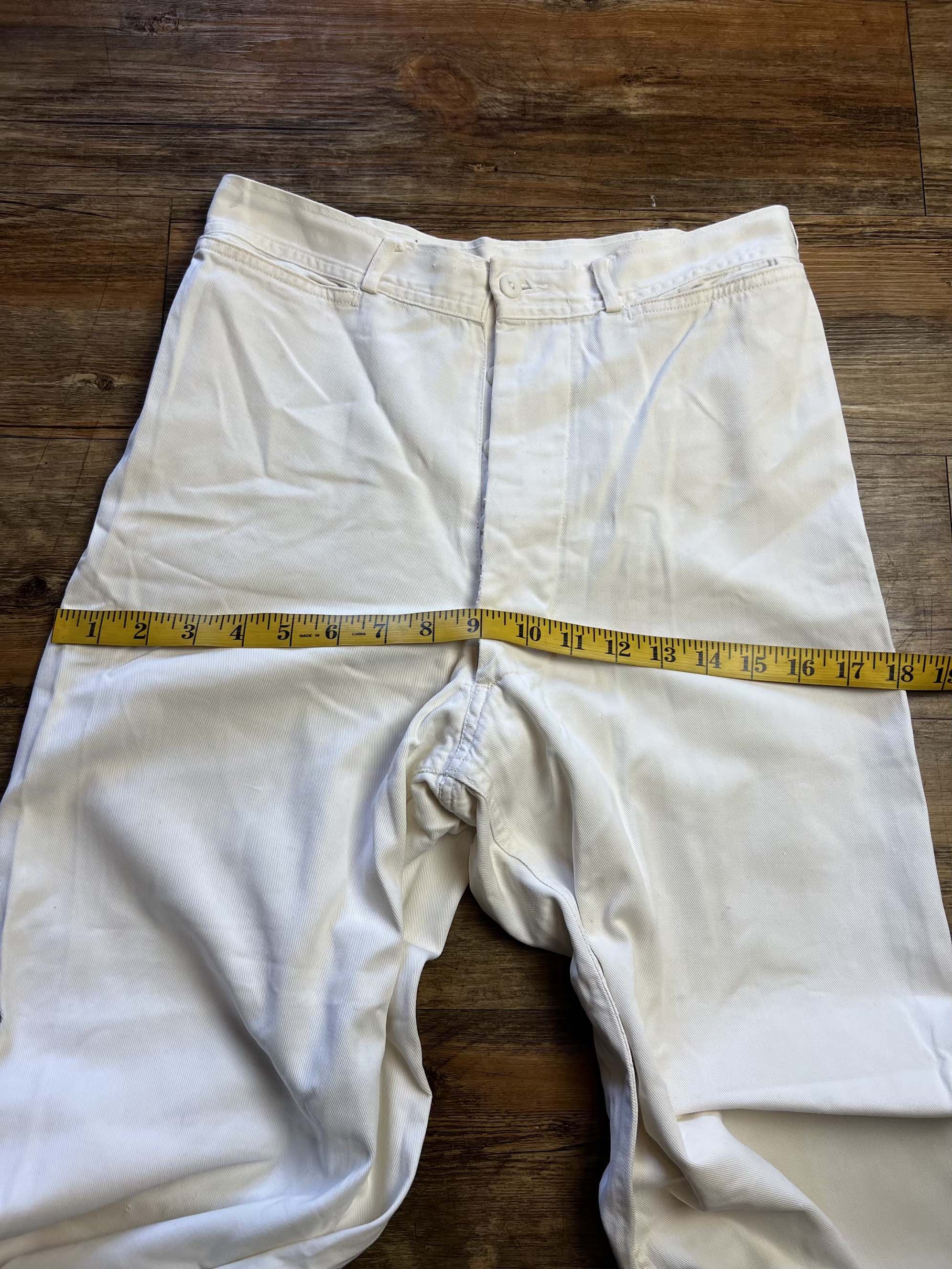 Vintage Vintage 1940's US Navy WWII Era White Cotton Sailor Pants Size US 28 / EU 44 - 6 Thumbnail
