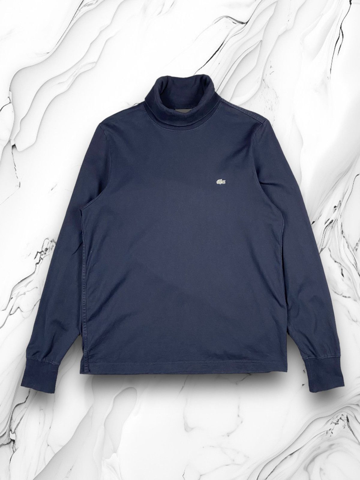 Lacoste × Vintage Vintage Lacoste Turtleneck Sweater Embroidered Logo 90s Size US M / EU 48-50 / 2 - 1 Thumbnail