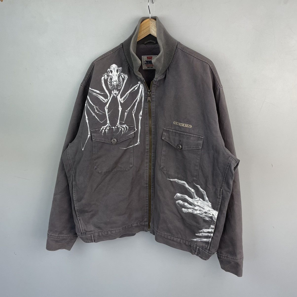 Levi's × Vintage Vintage Levi’s custom destroyed jacket bomber style y2k Size US XL / EU 56 / 4 - 1 Thumbnail