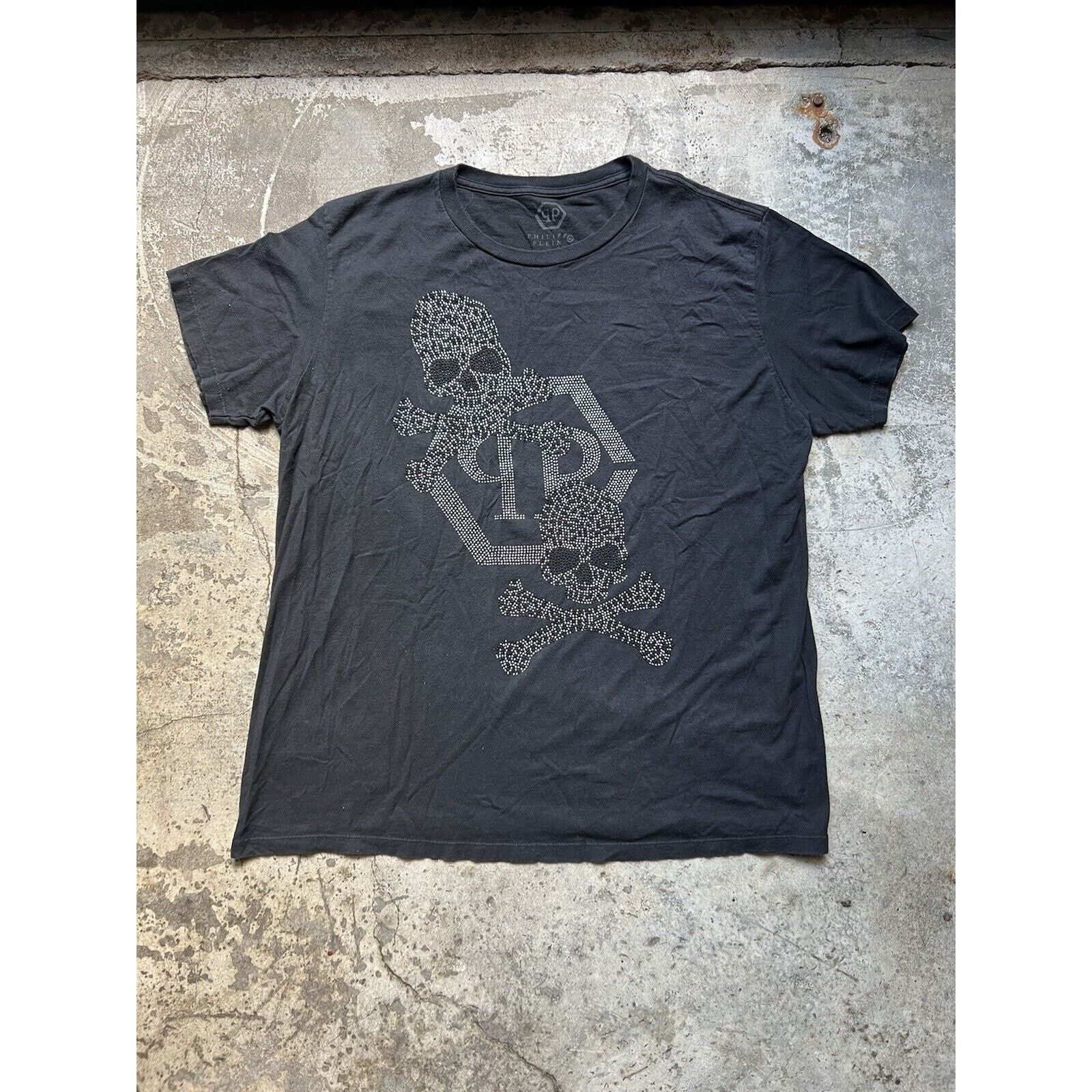 Philipp Plein Philipp Plein Black Embellished Skull Cotton Shirt XL Size US XL / EU 56 / 4 - 1 Thumbnail