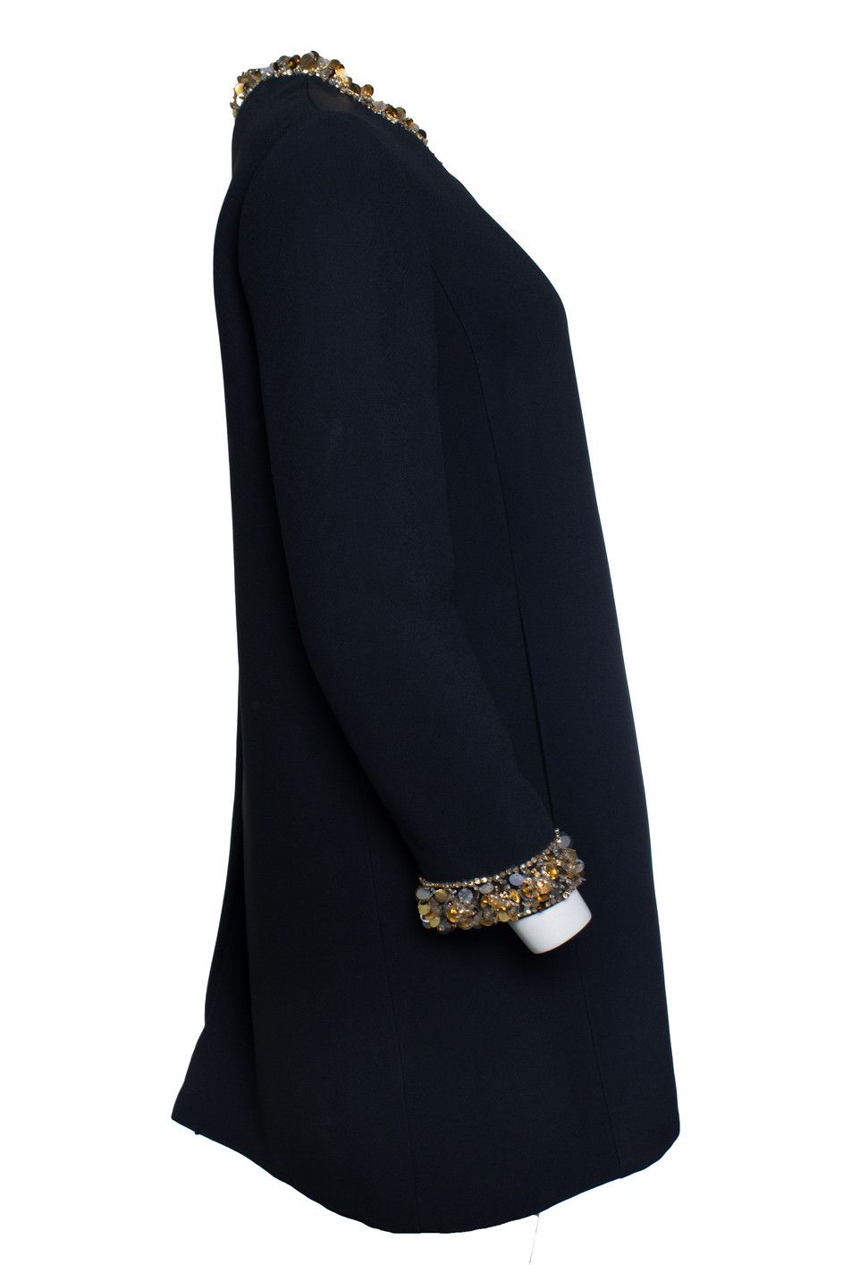 Miu Miu Miu Miu, black coat with sequins and crystal Size S / US 4 / IT 40 - 3 Thumbnail