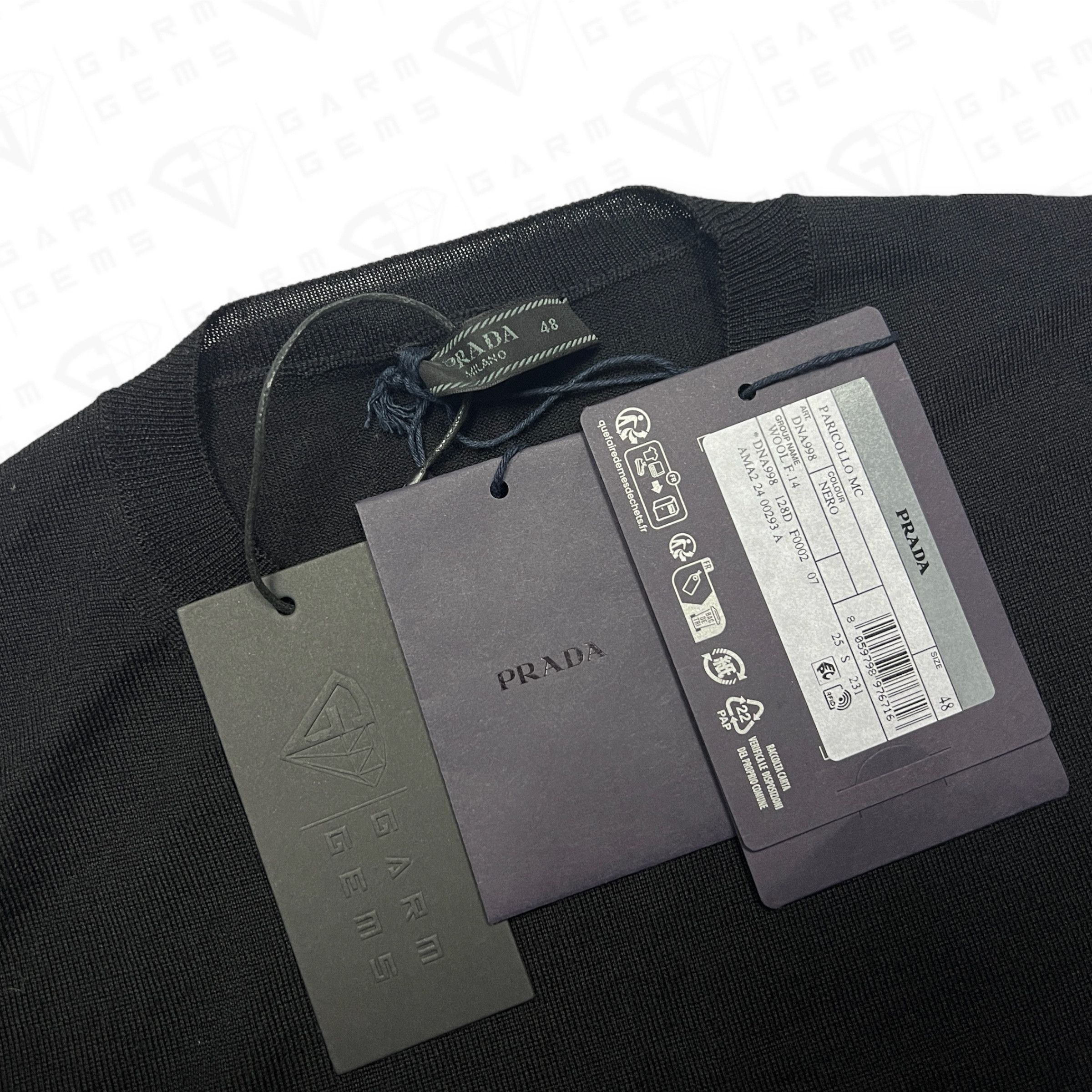 Prada Prada Plain Wool Knit T-Shirt Size US M / EU 48-50 / 2 - 4 Thumbnail