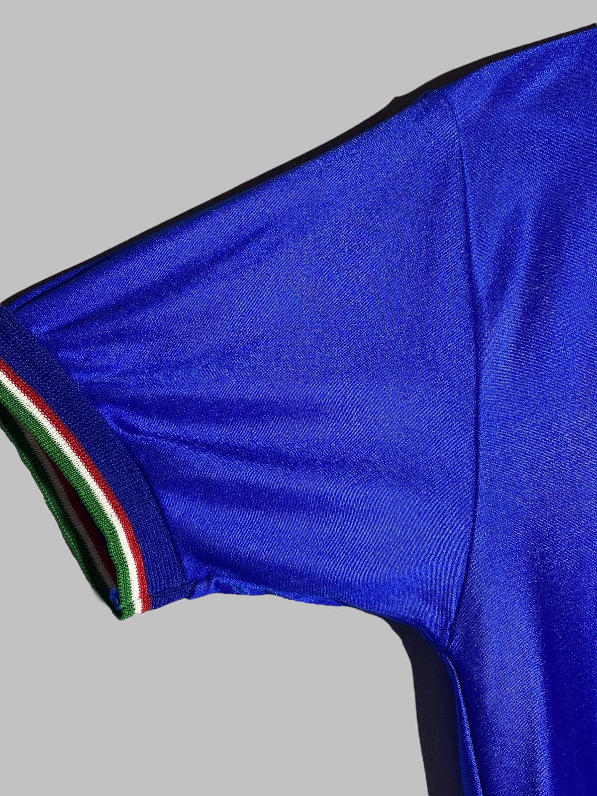 Diadora Vintage 80s Italy National Team Football Shirt Jeraey Blue Size US L / EU 52-54 / 3 - 7 Thumbnail